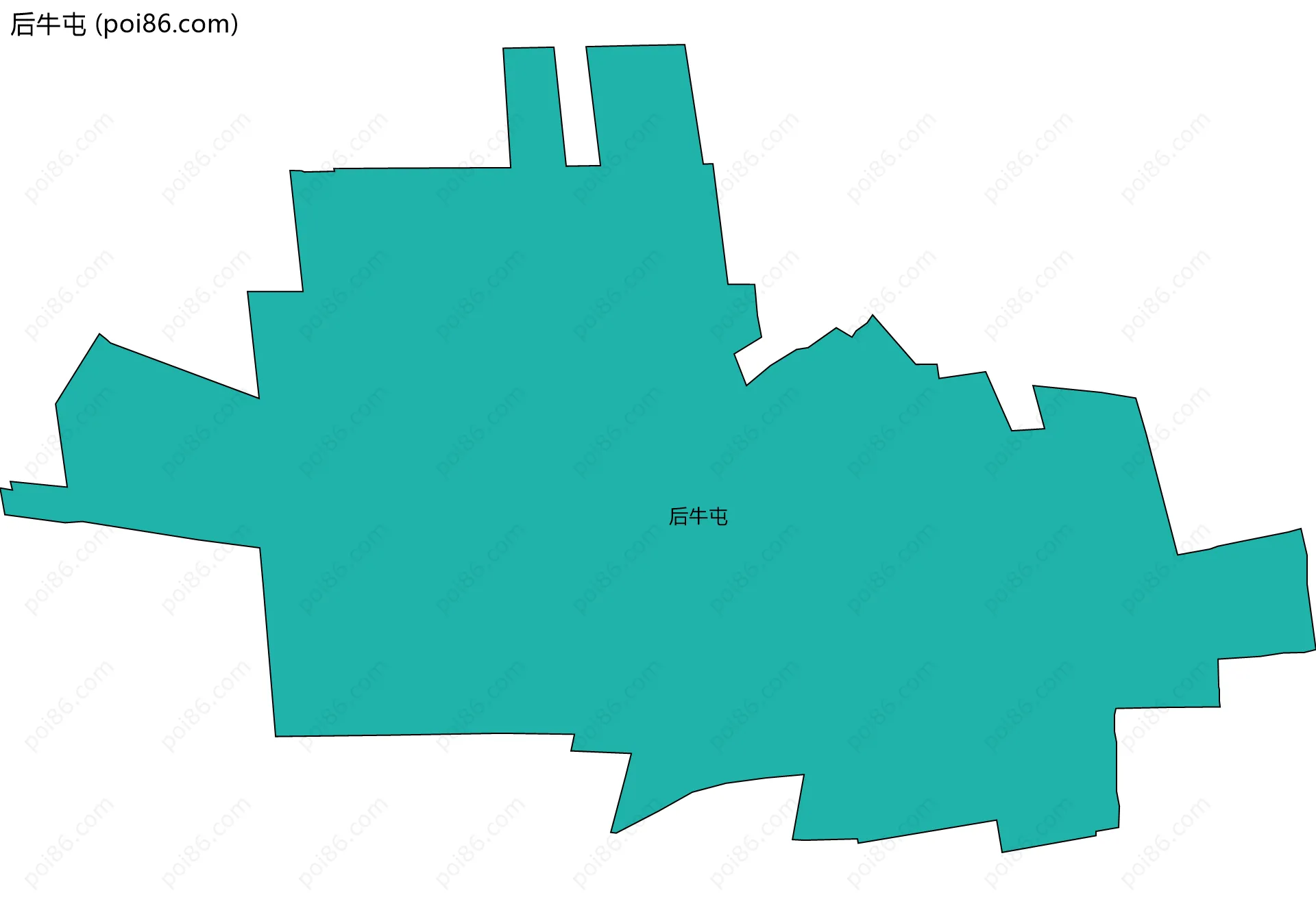 后牛屯边界地图