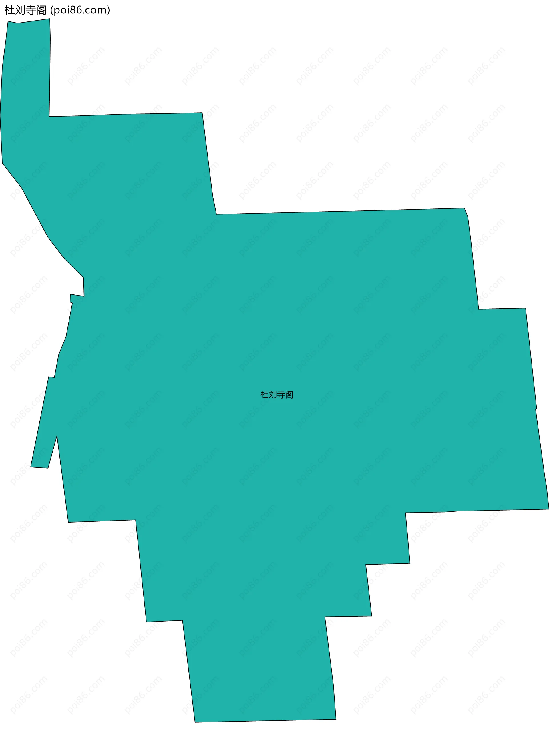 杜刘寺阁边界地图