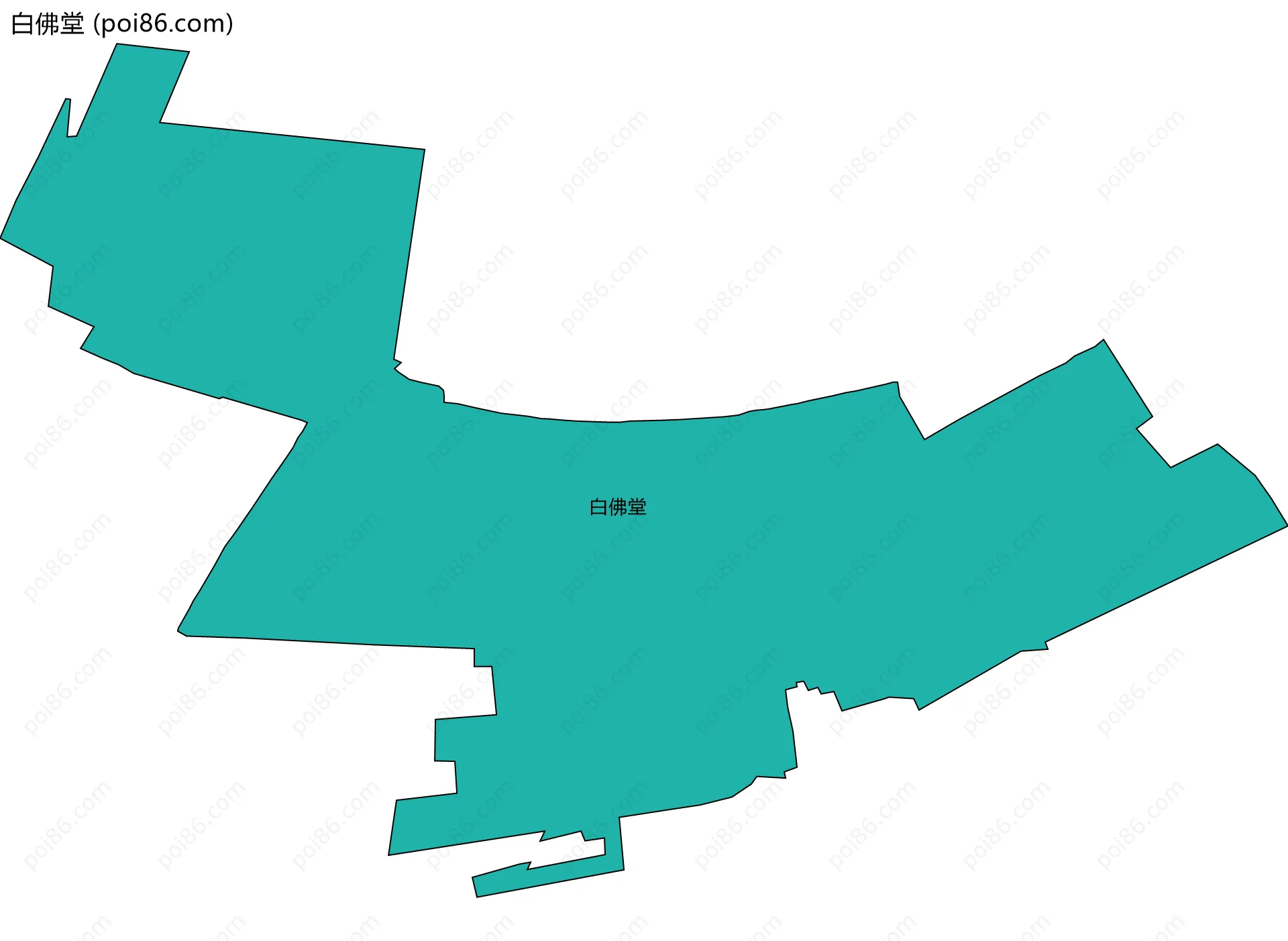 白佛堂边界地图