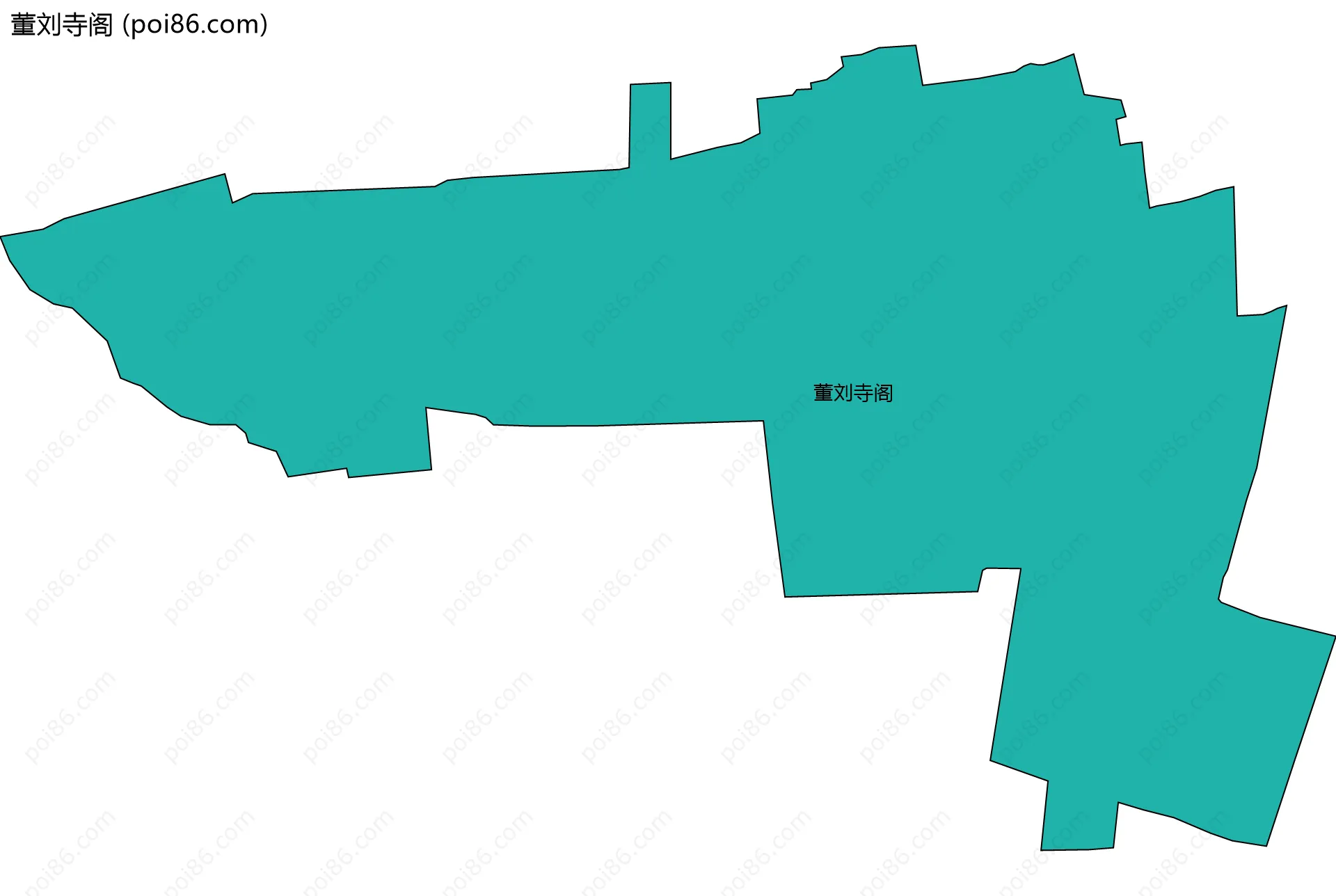 董刘寺阁边界地图