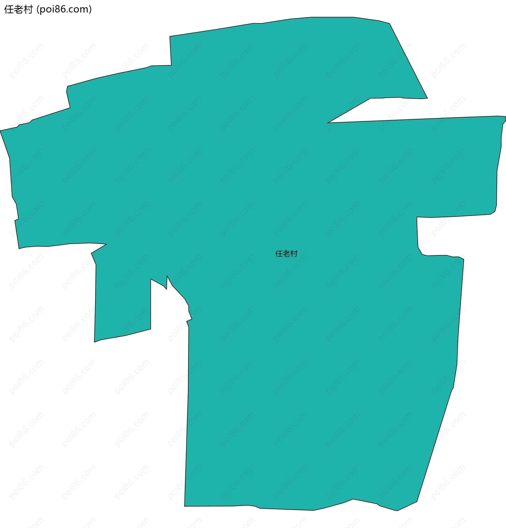 任老村边界地图