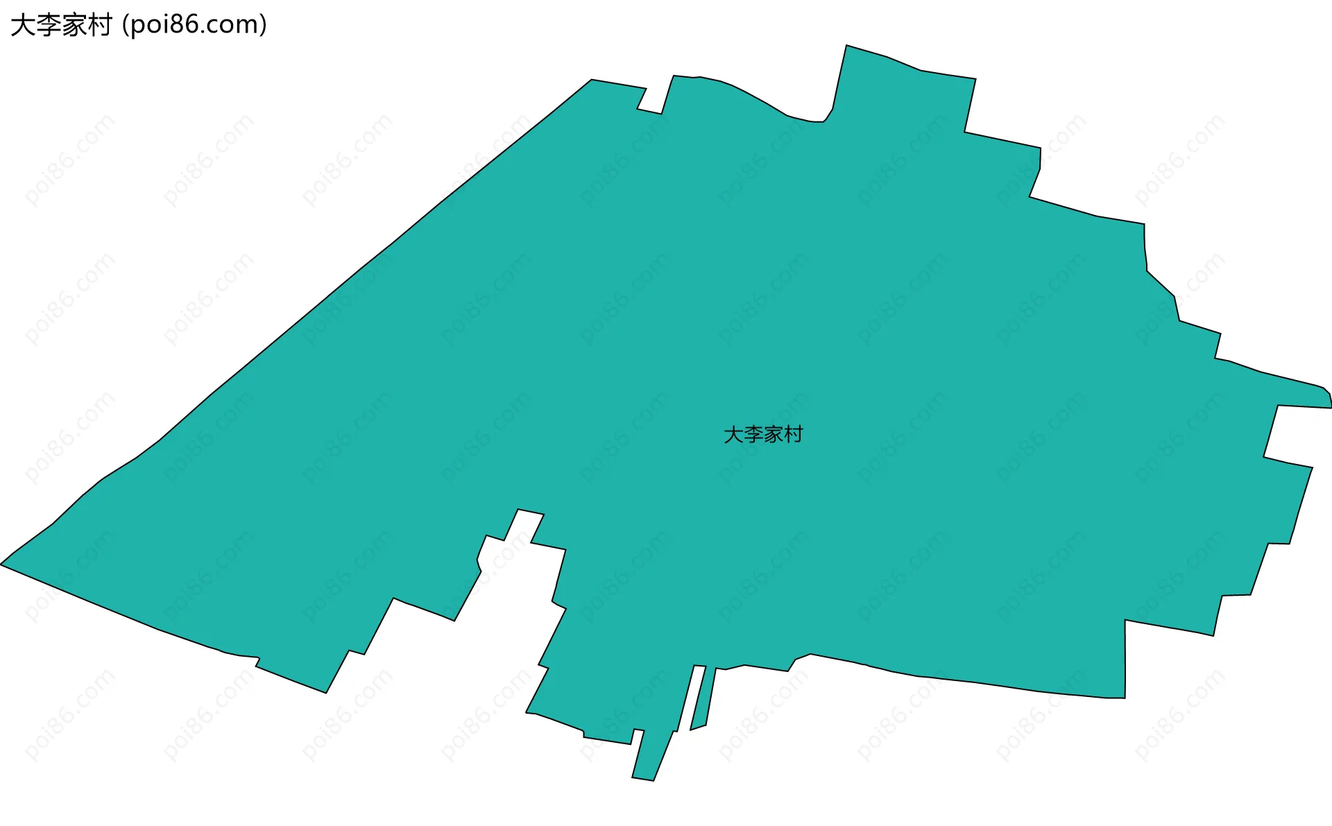 大李家村边界地图