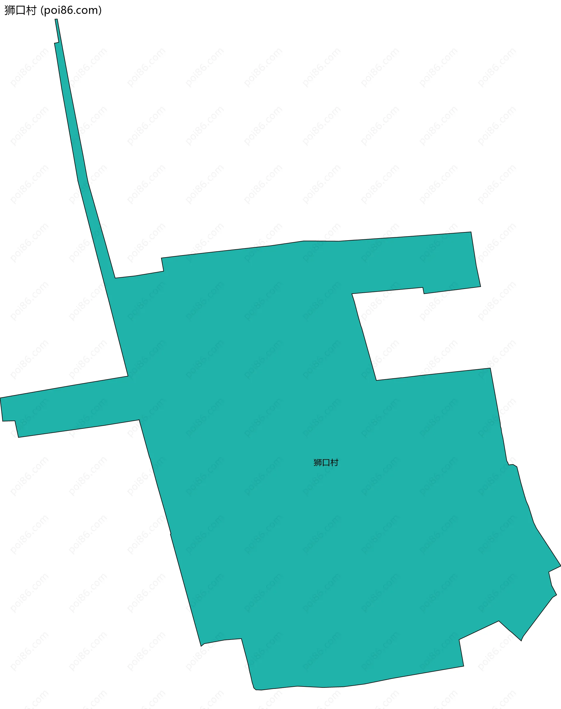 狮口村边界地图