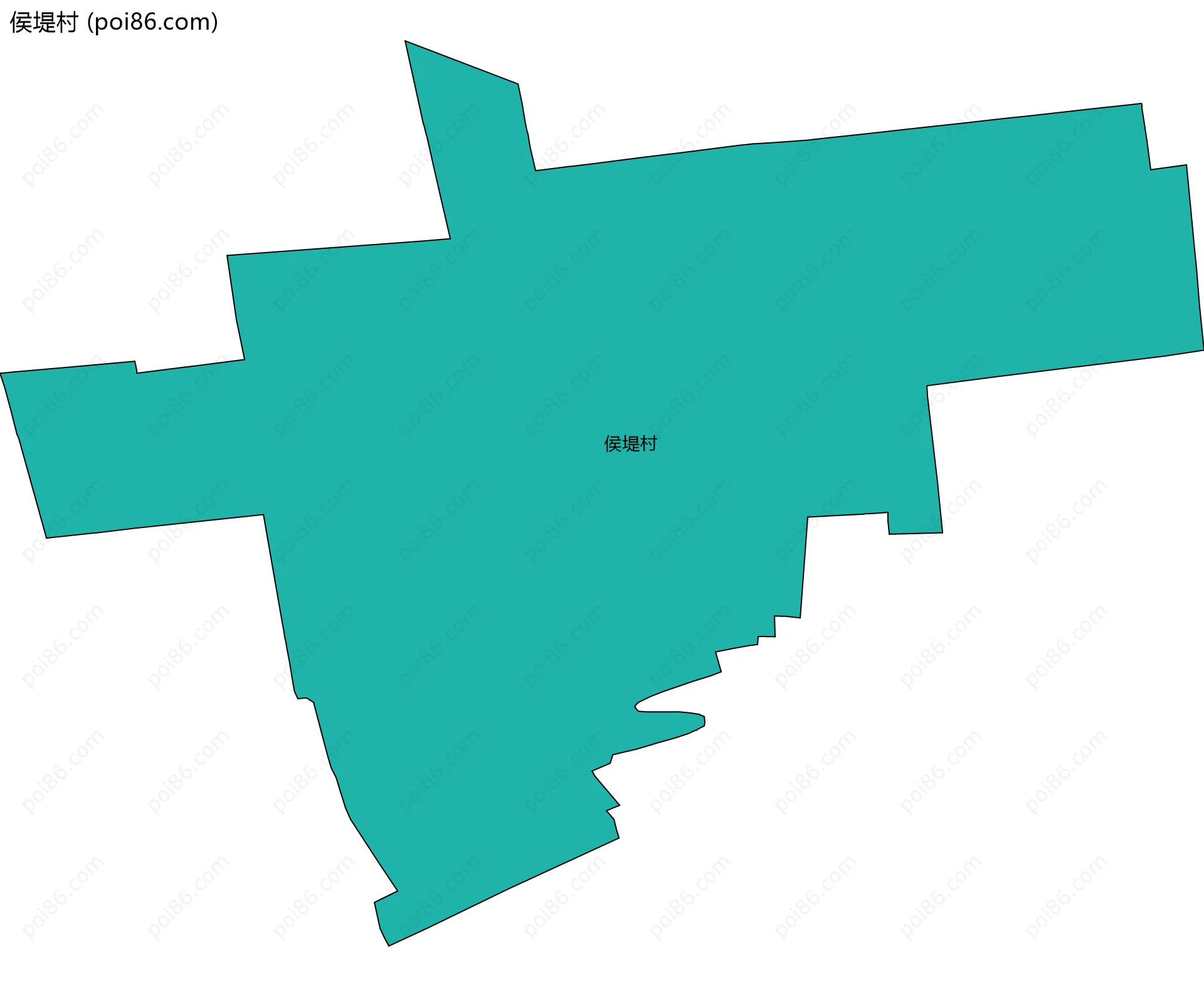 侯堤村边界地图