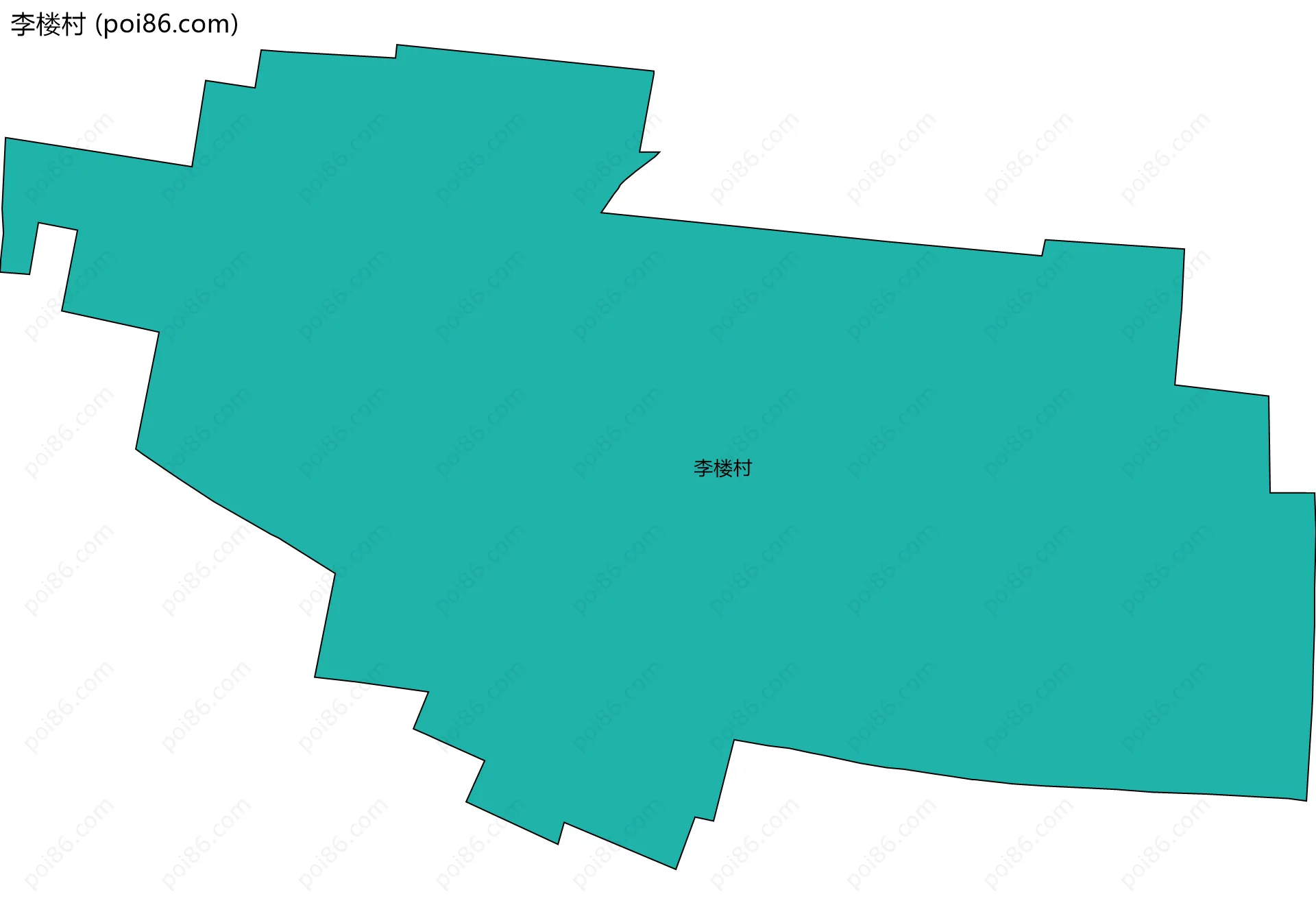 李楼村边界地图