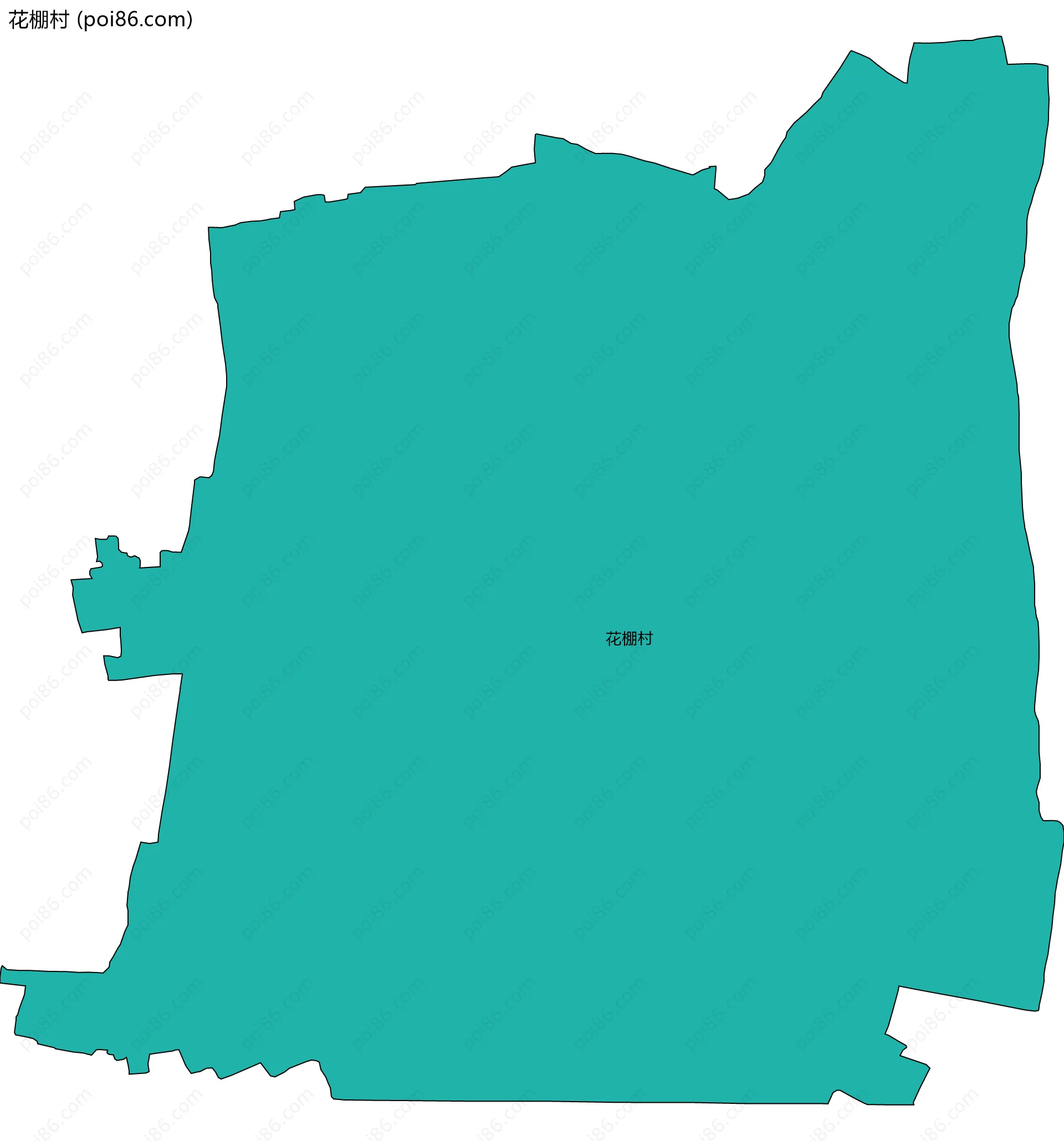花棚村边界地图