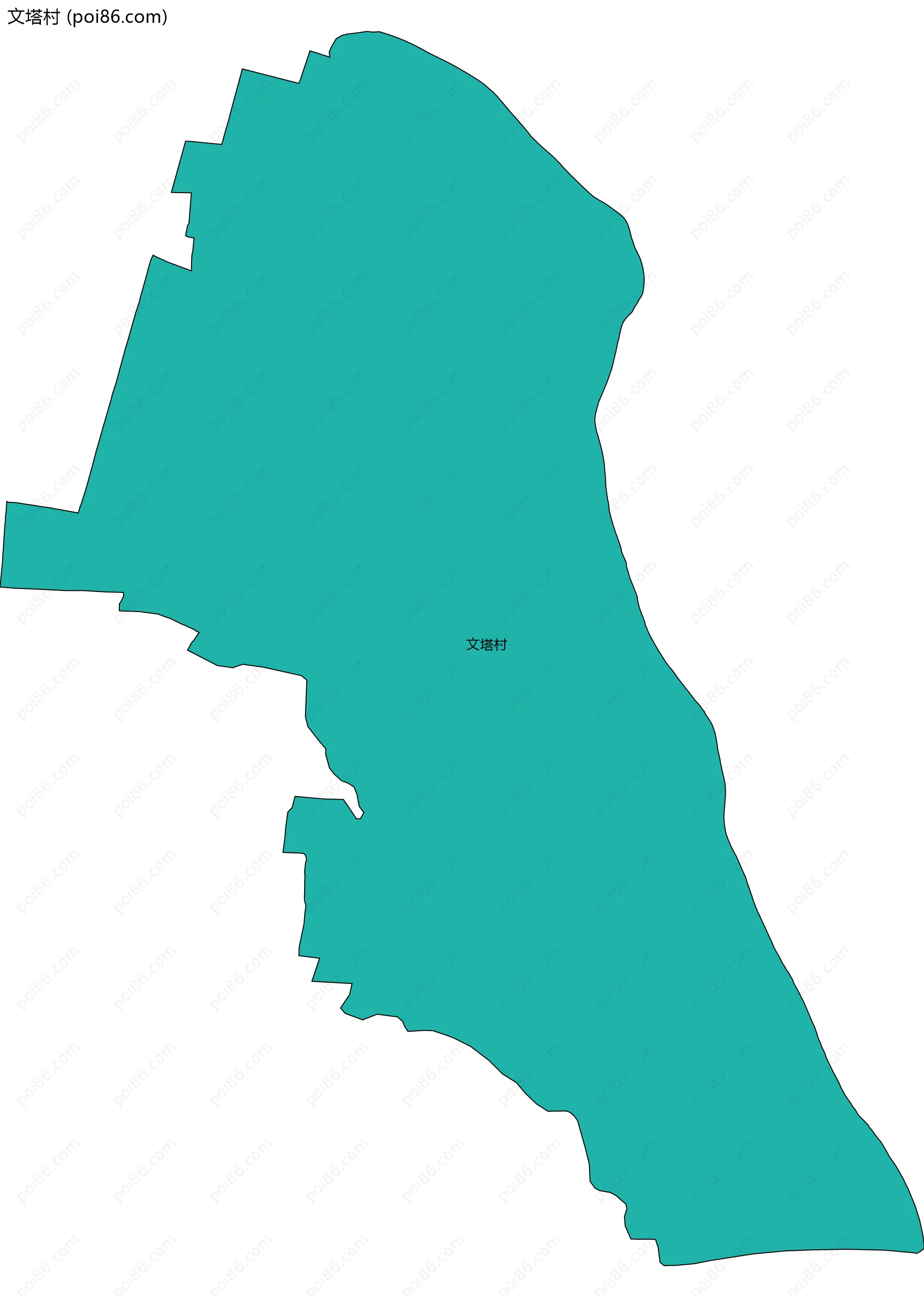 文塔村边界地图