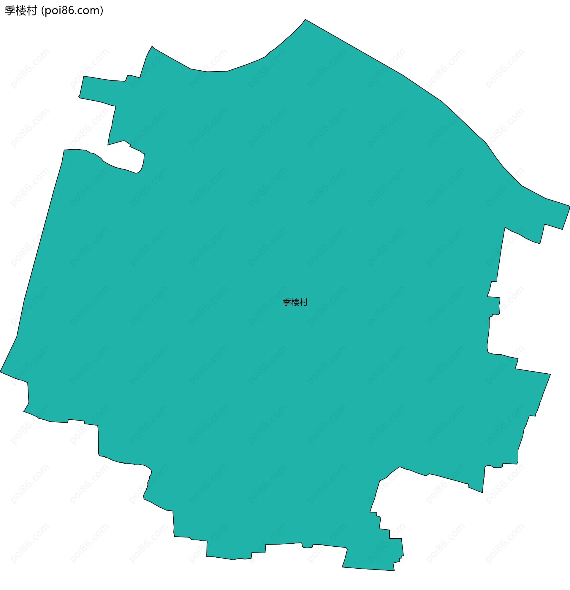季楼村边界地图