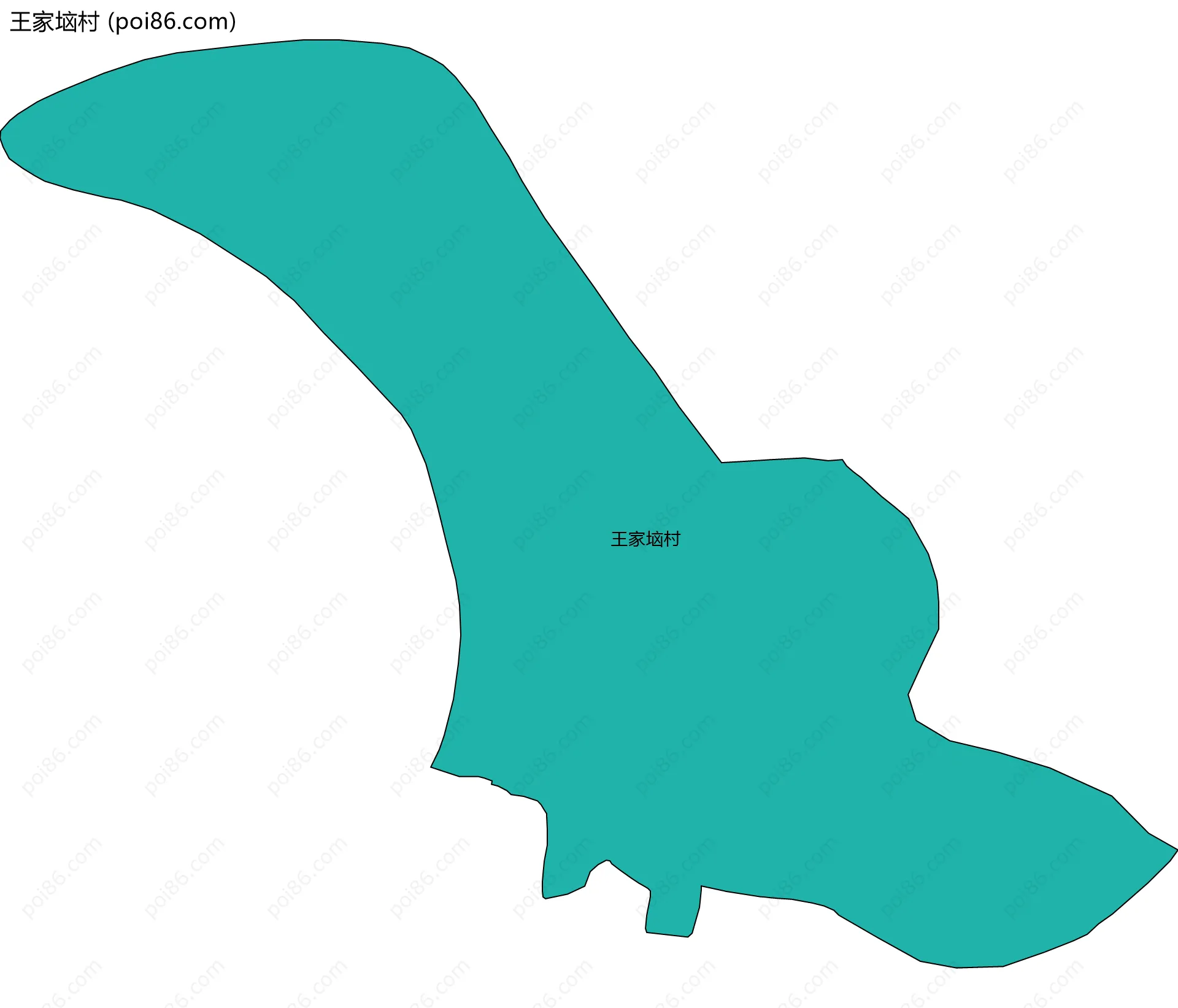 王家垴村边界地图