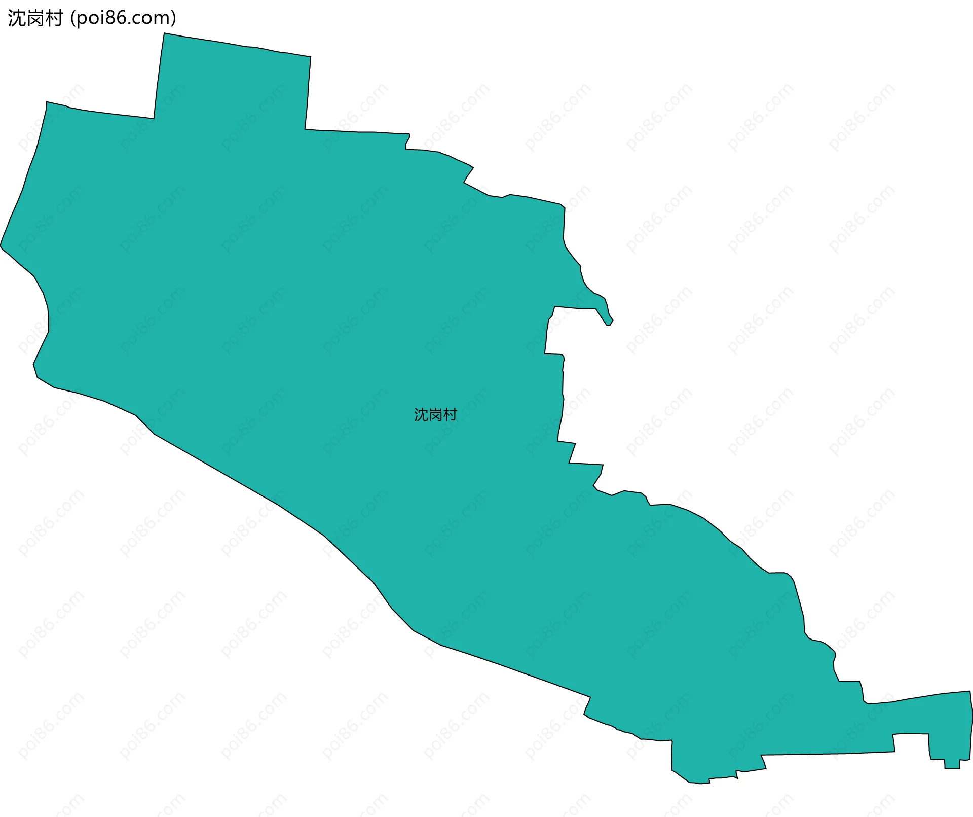 沈岗村边界地图