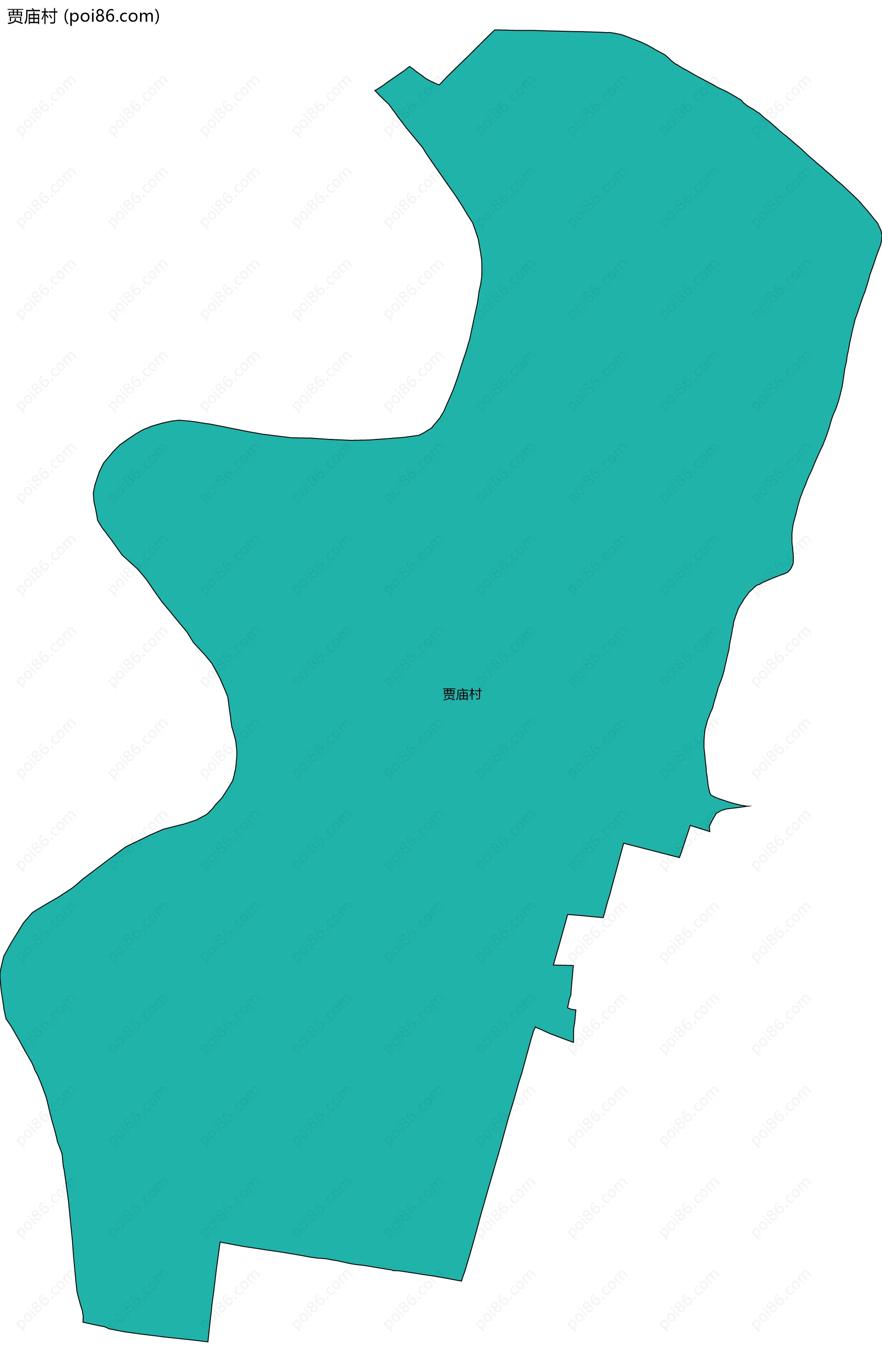 贾庙村边界地图