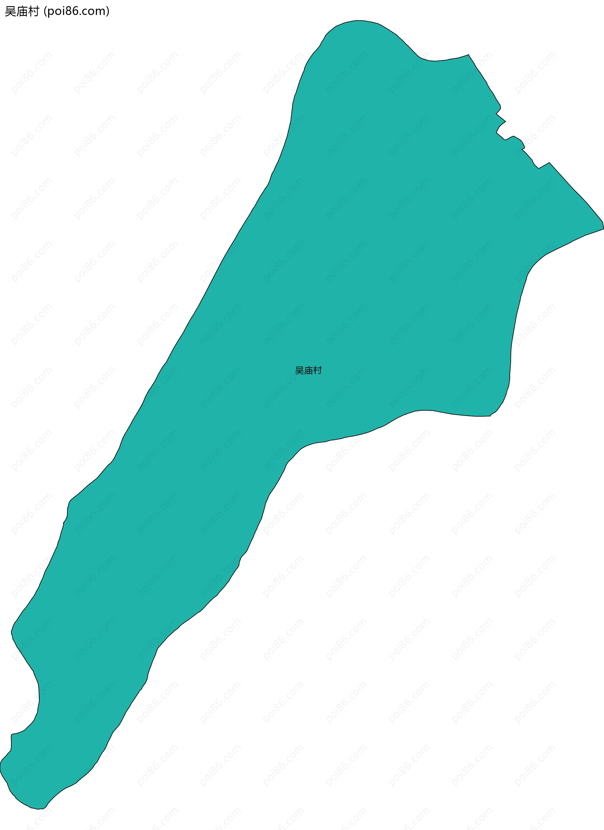 吴庙村边界地图