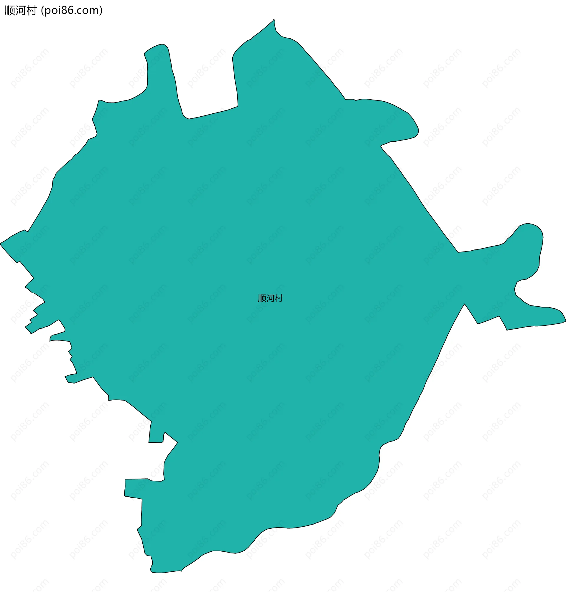 顺河村边界地图