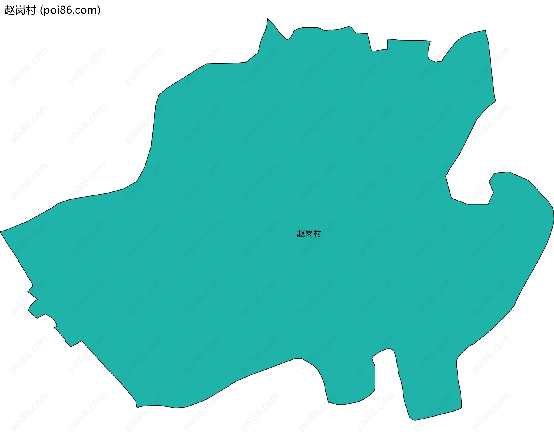赵岗村边界地图