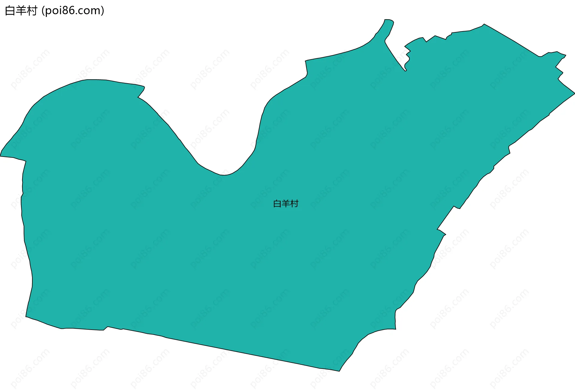 白羊村边界地图