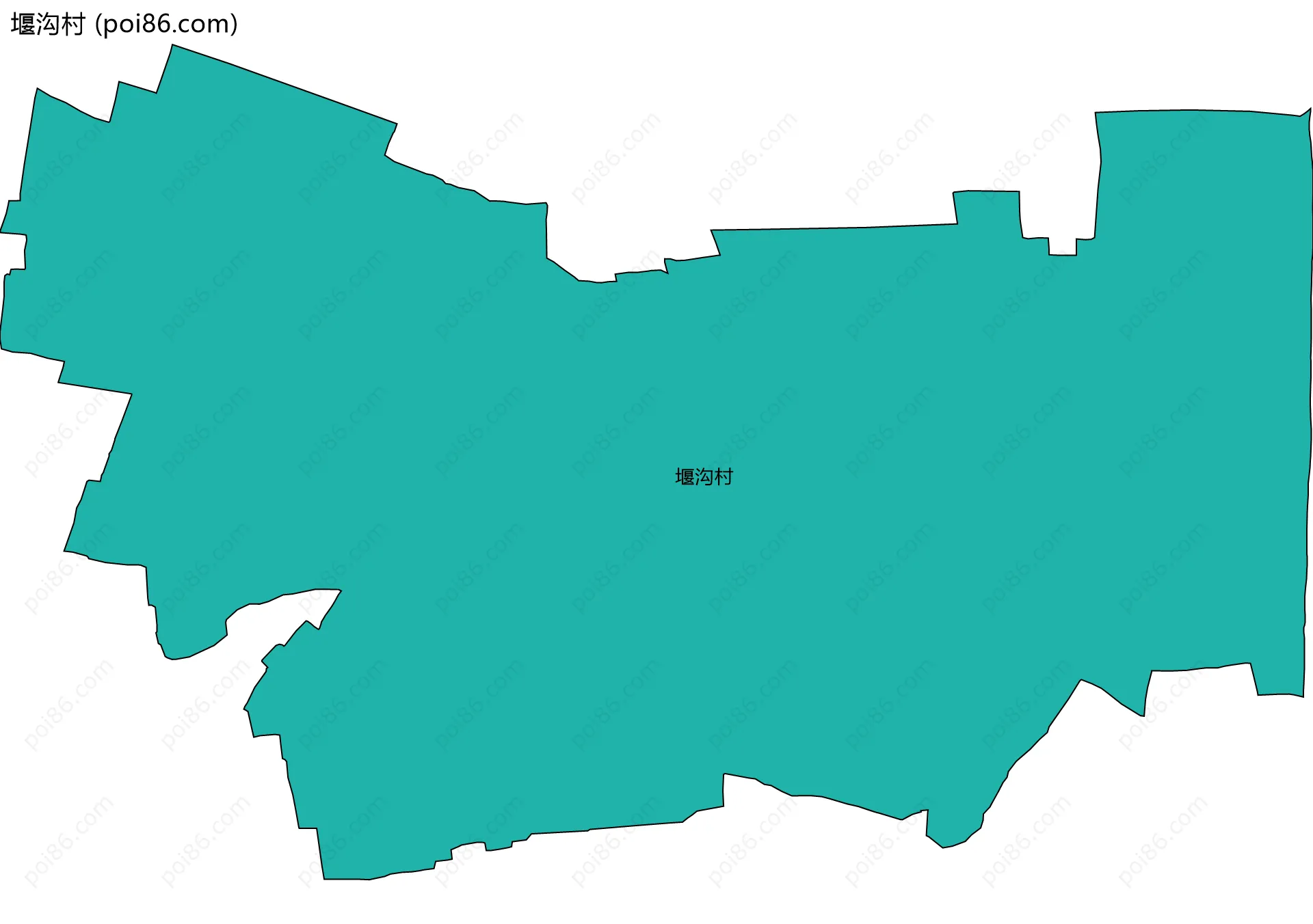 堰沟村边界地图