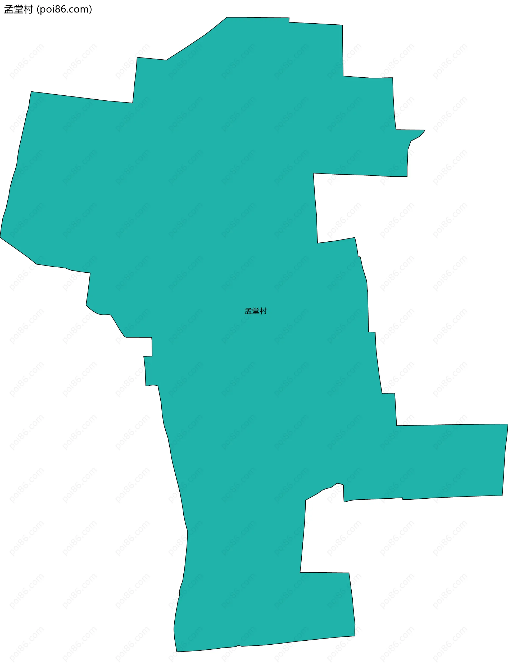 孟堂村边界地图