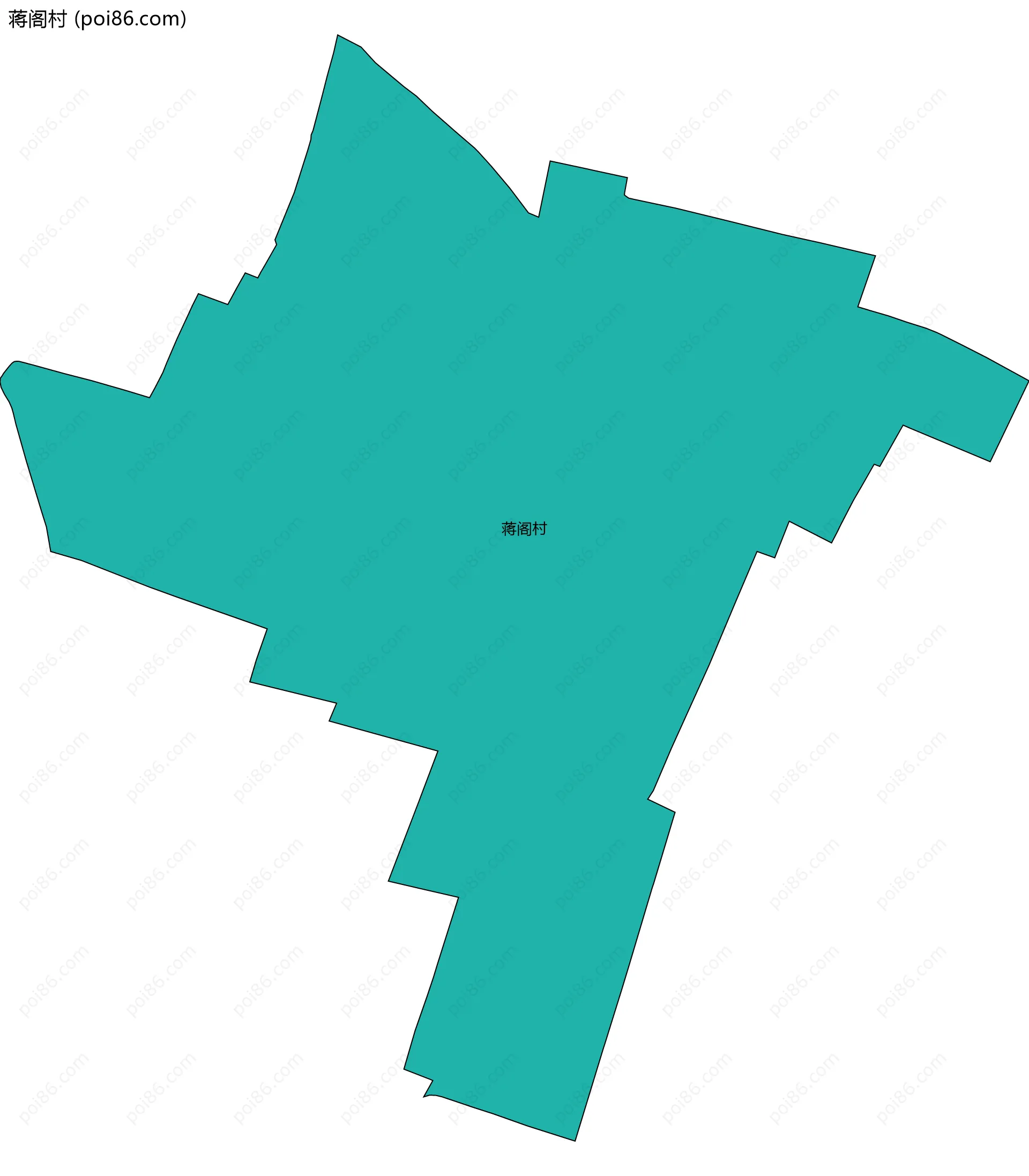 蒋阁村边界地图