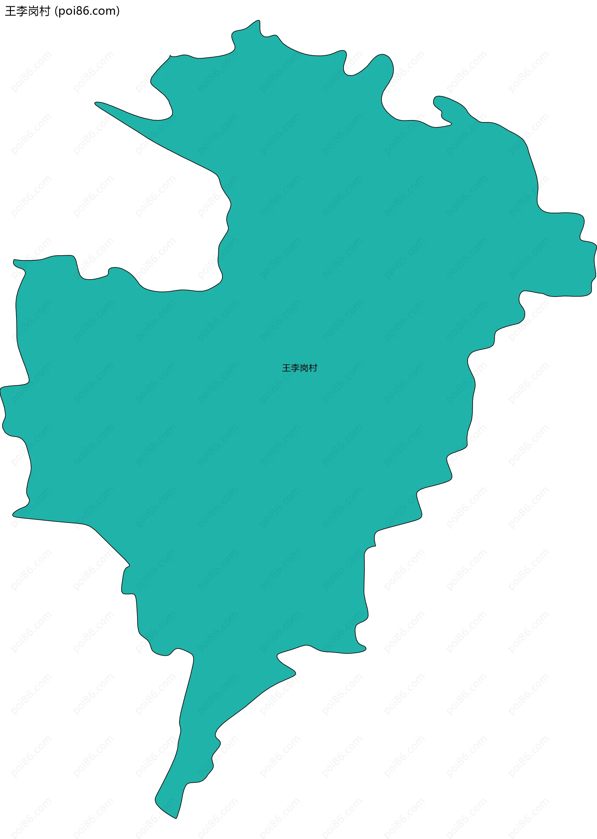 王李岗村边界地图