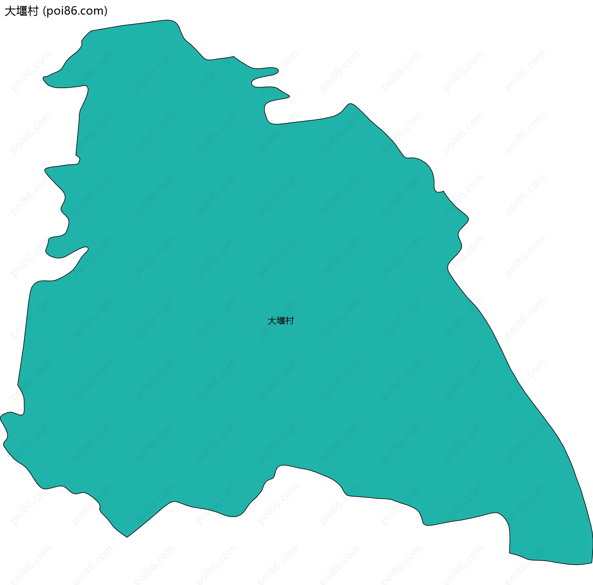 大堰村边界地图