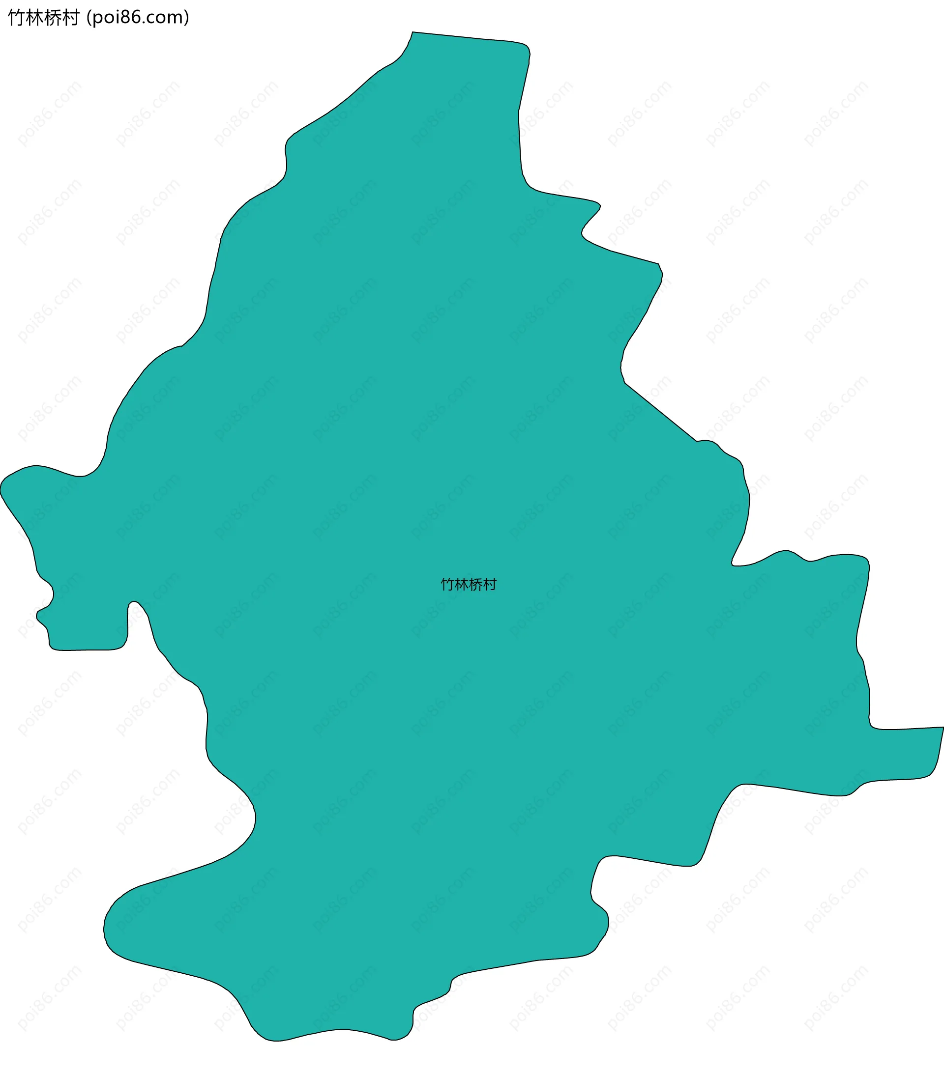 竹林桥村边界地图