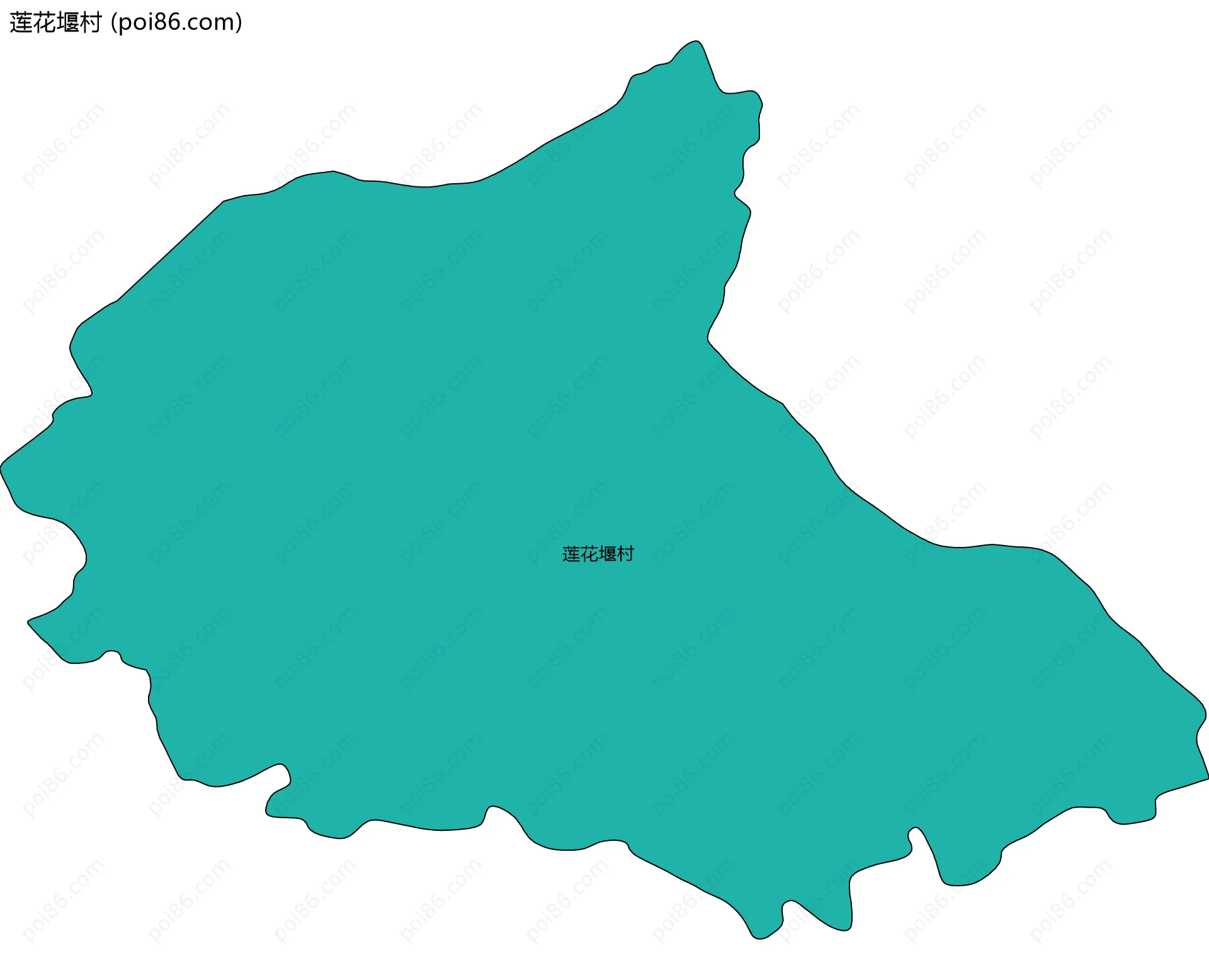 莲花堰村边界地图