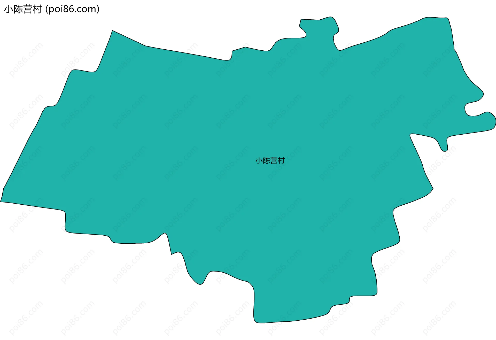 小陈营村边界地图