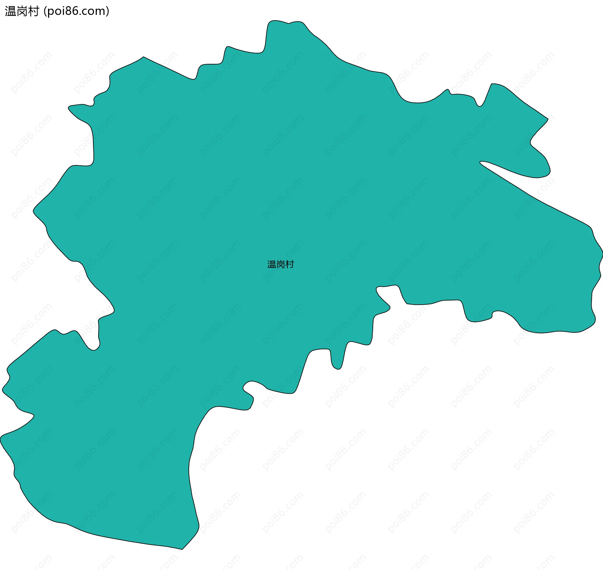 温岗村边界地图