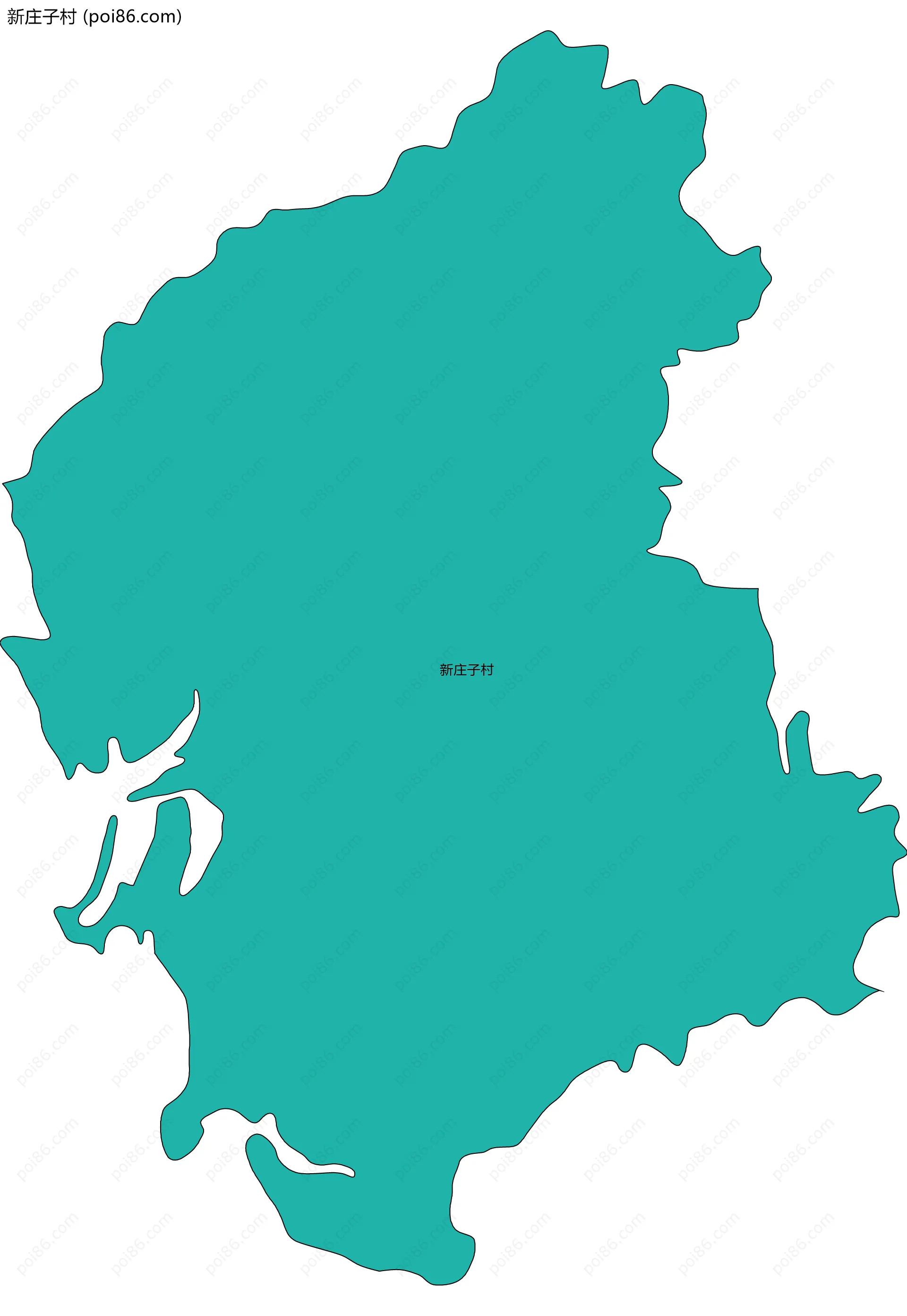 新庄子村边界地图