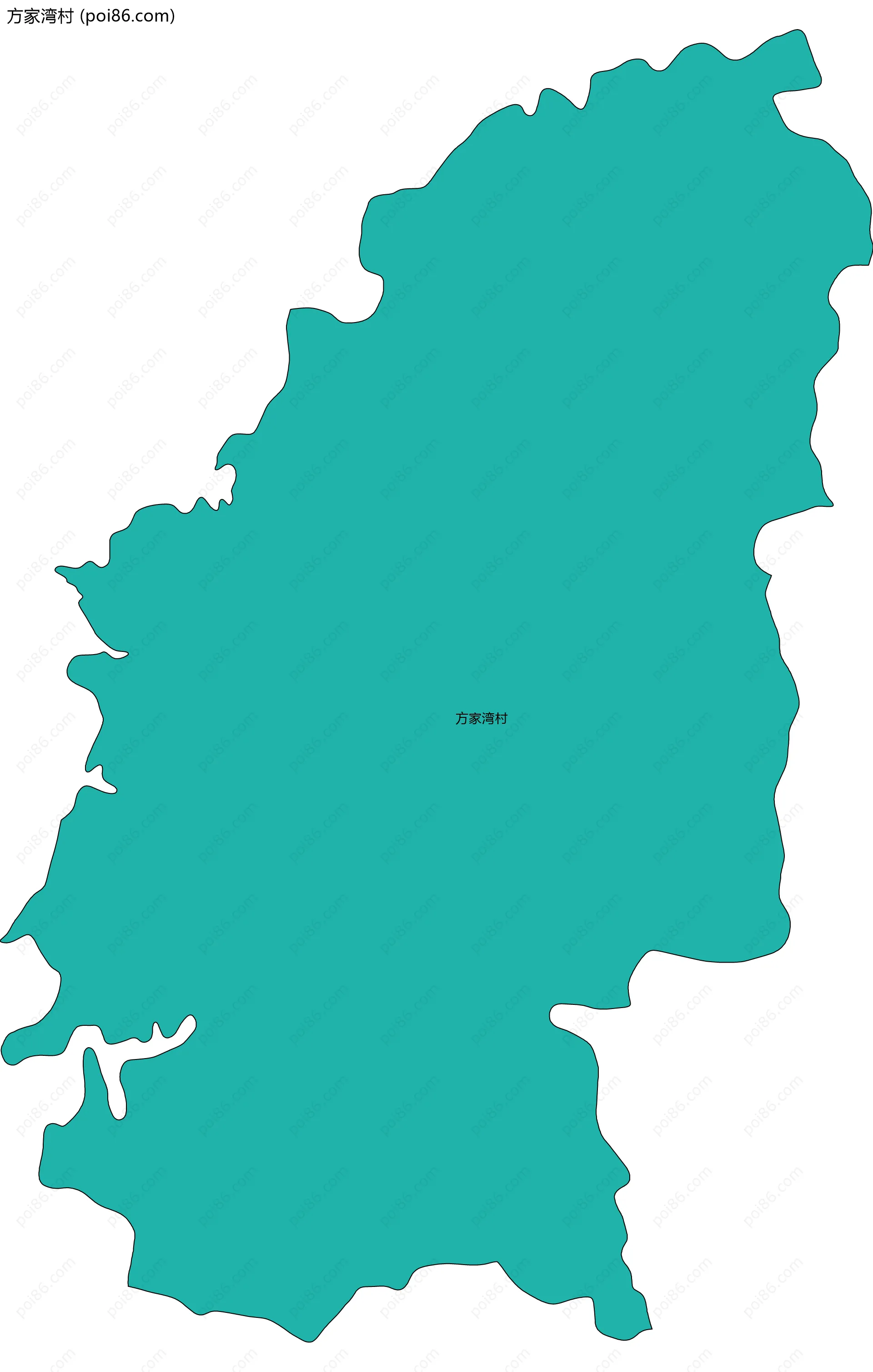 方家湾村边界地图