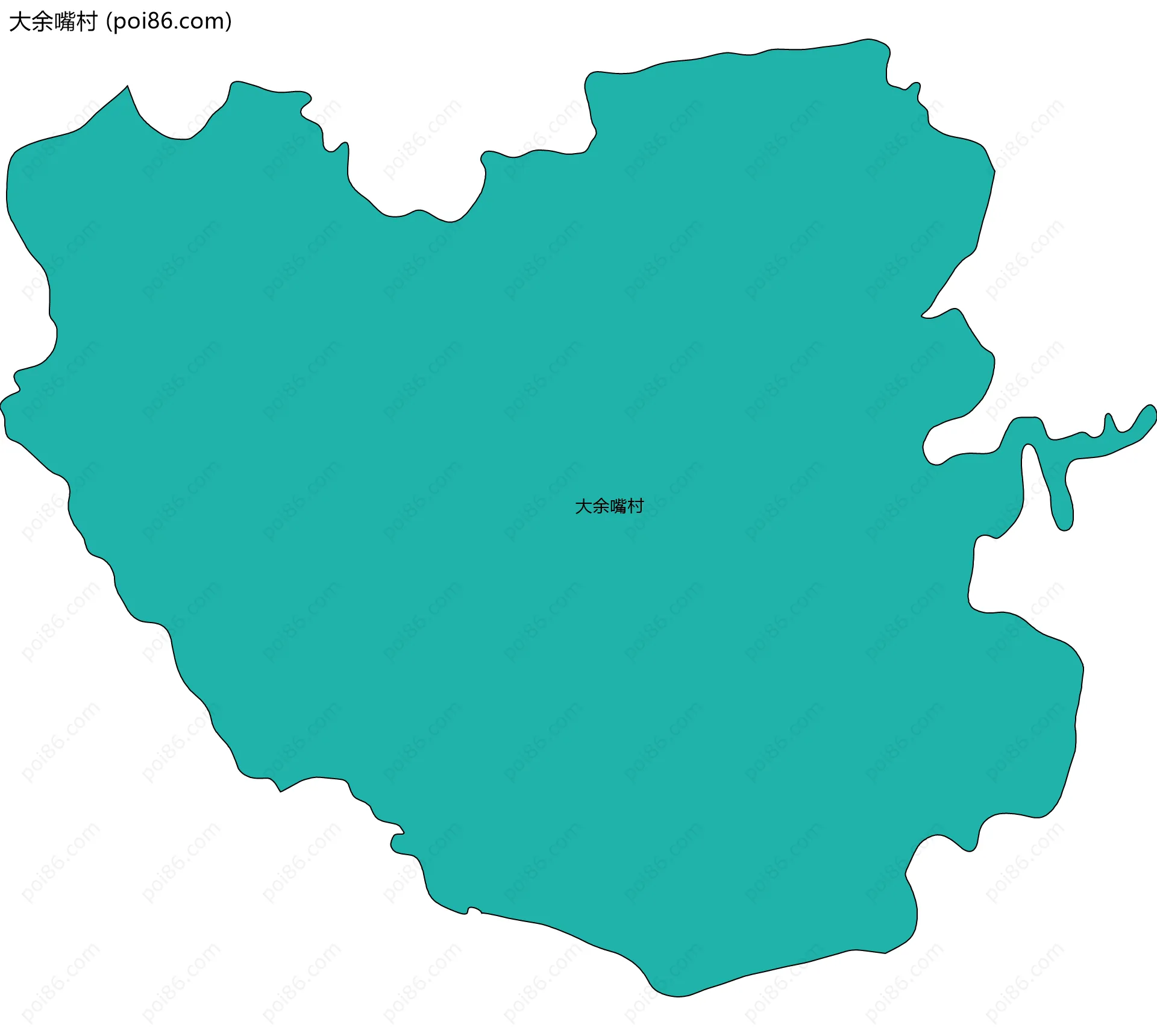 大余嘴村边界地图