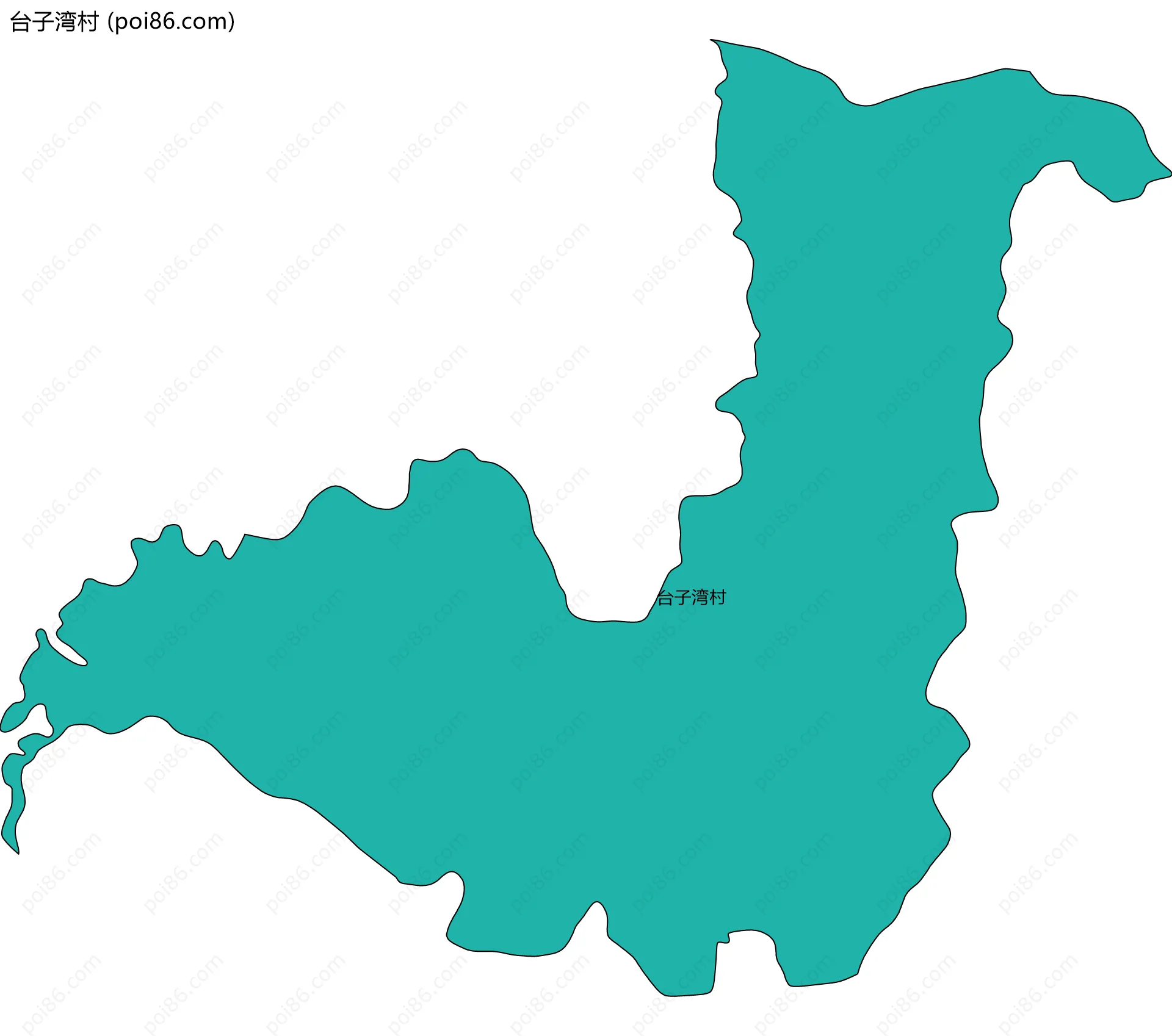 台子湾村边界地图