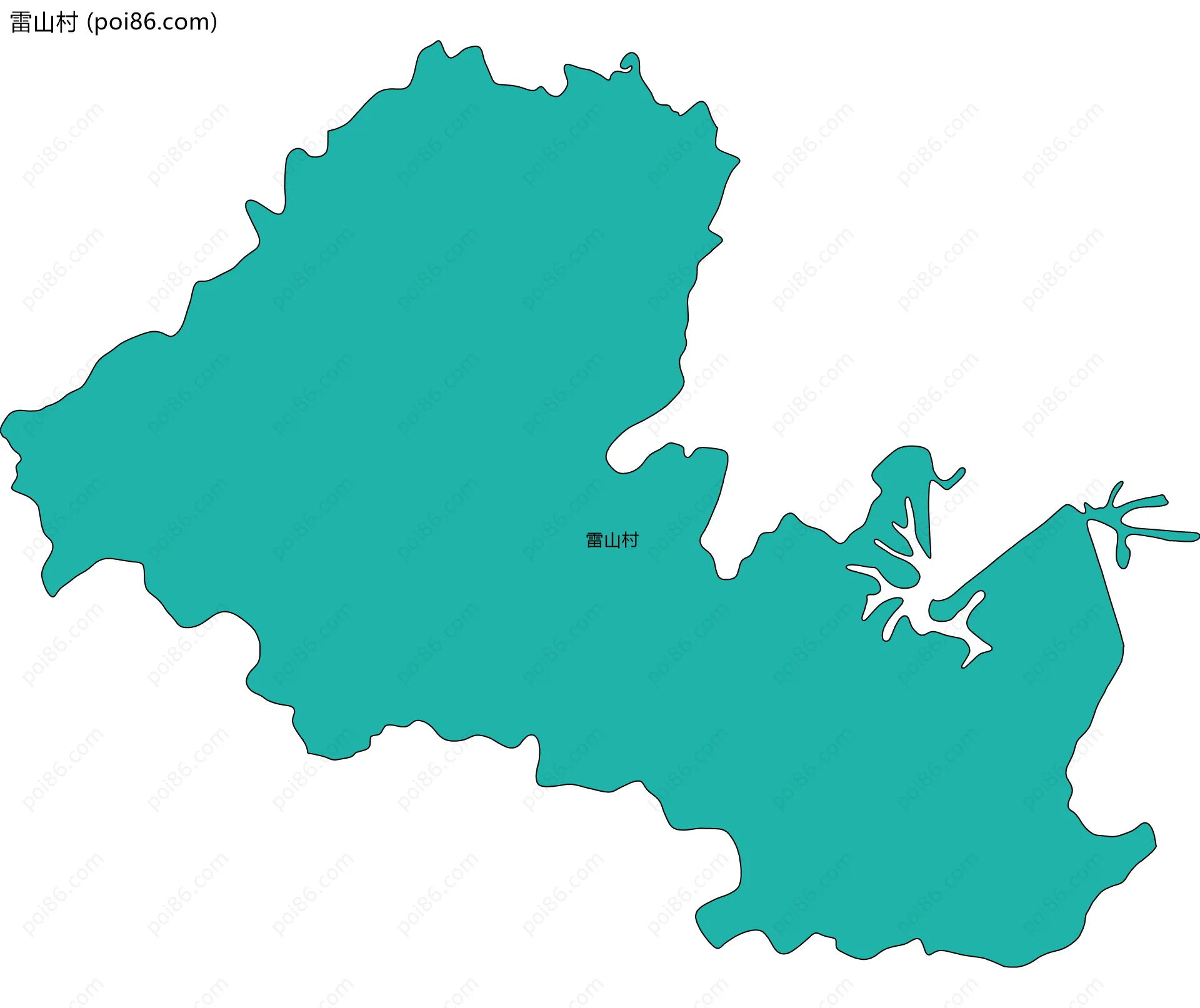 雷山村边界地图