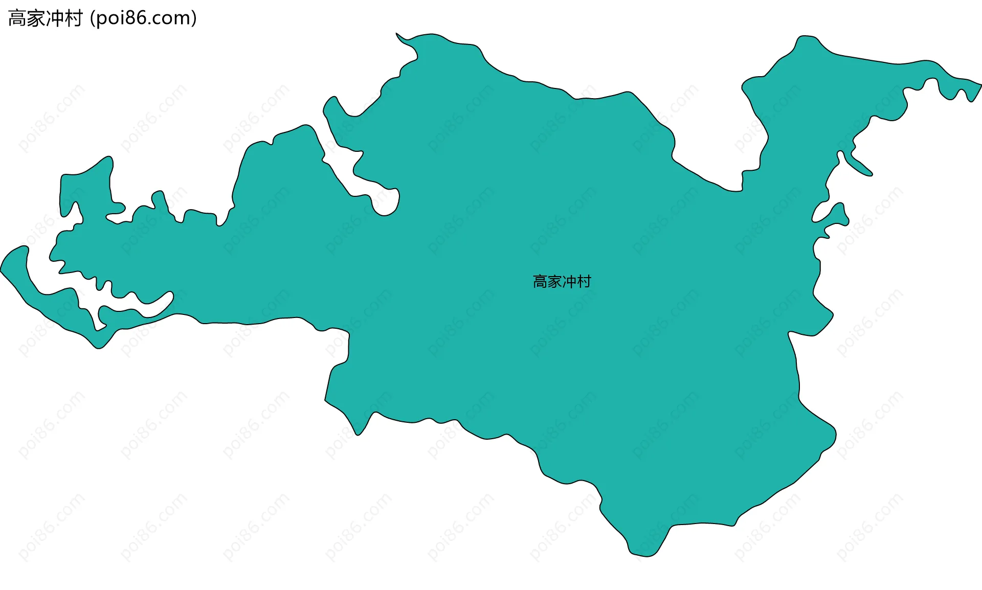 高家冲村边界地图