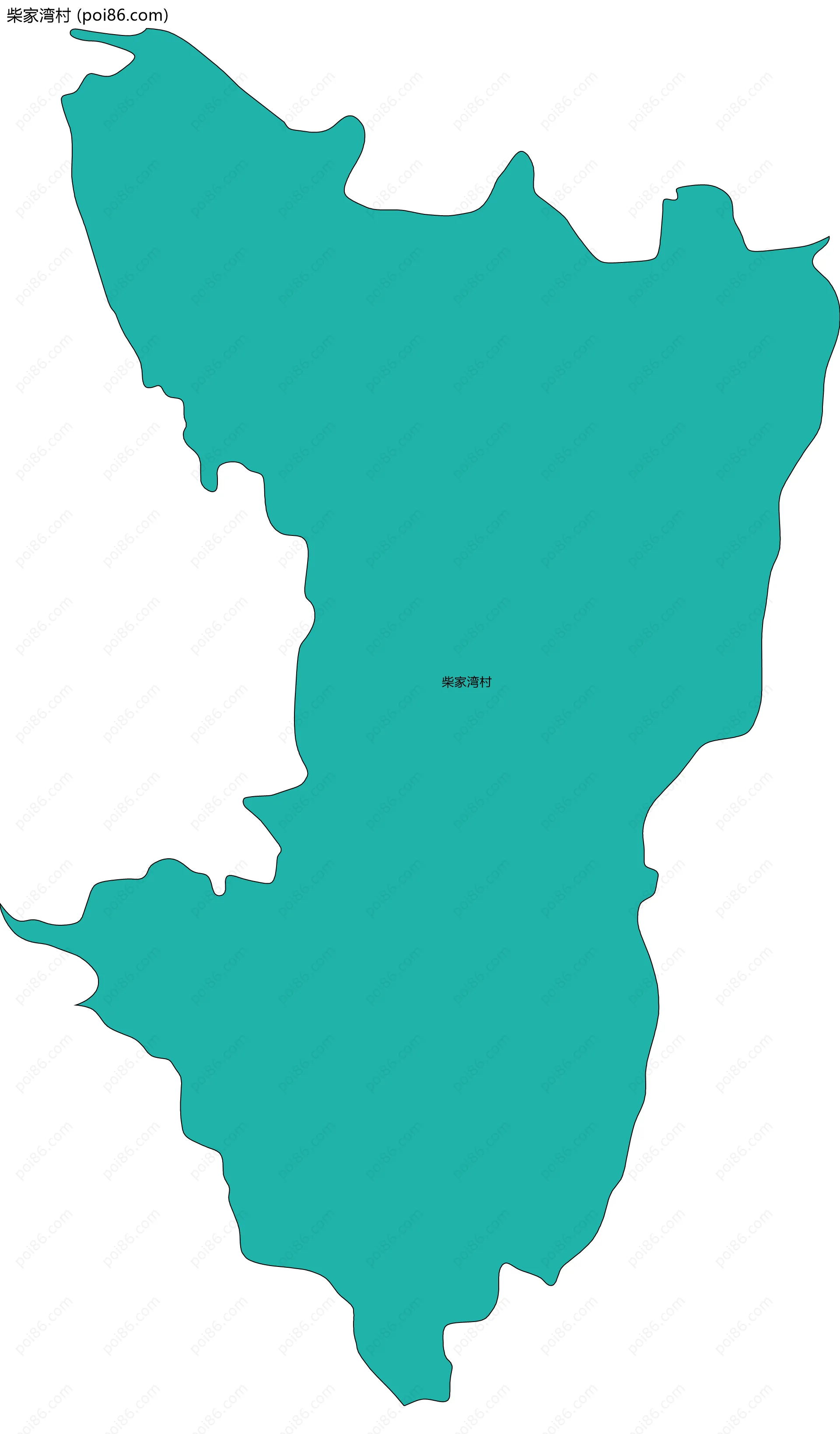 柴家湾村边界地图