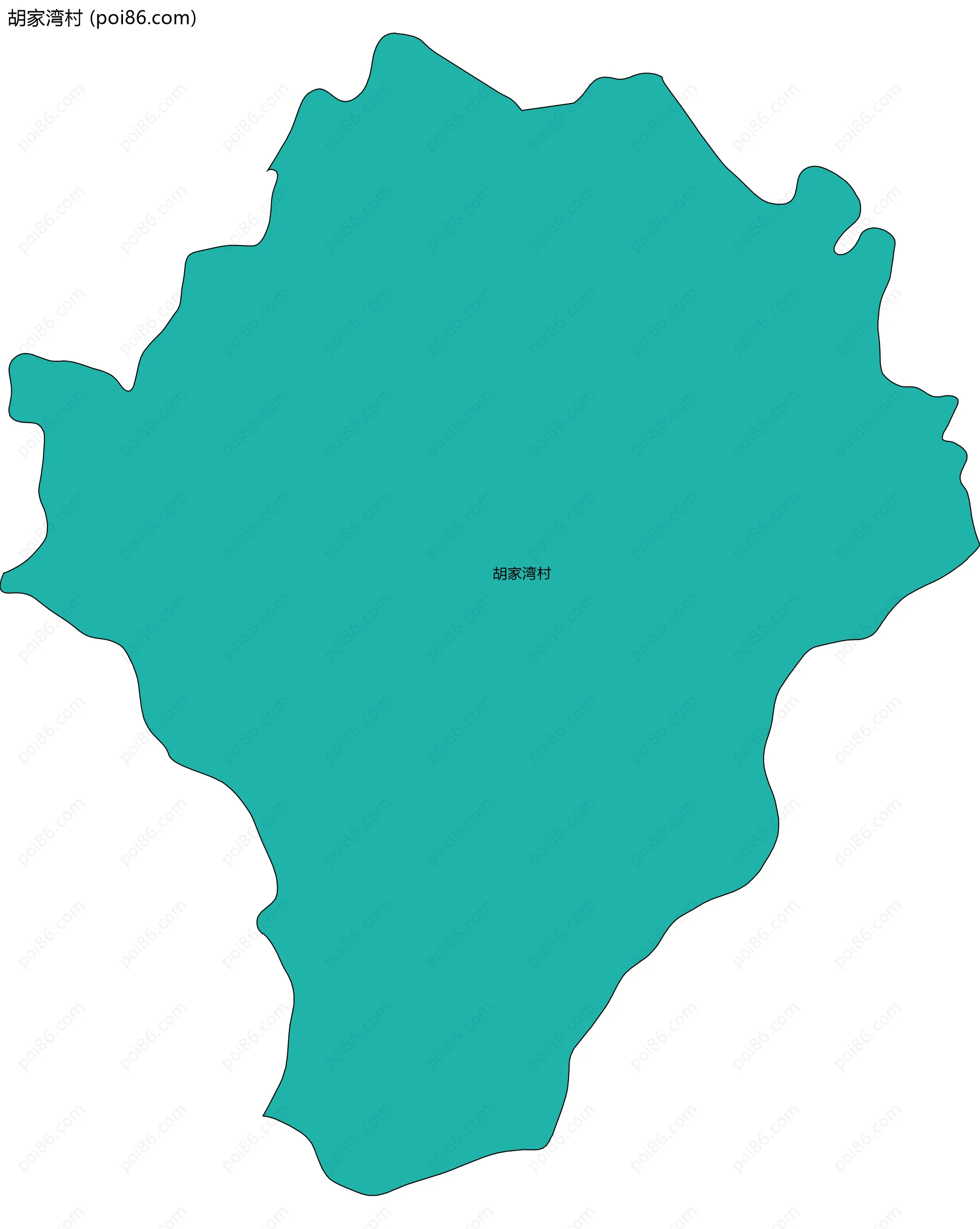 胡家湾村边界地图