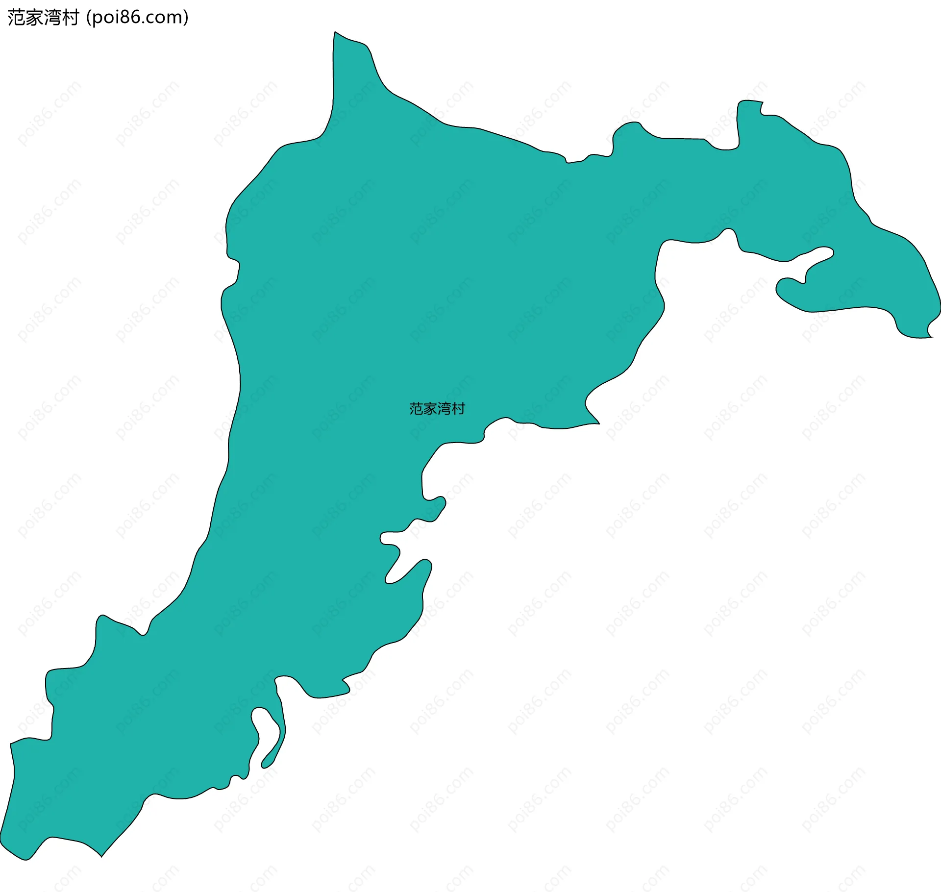 范家湾村边界地图