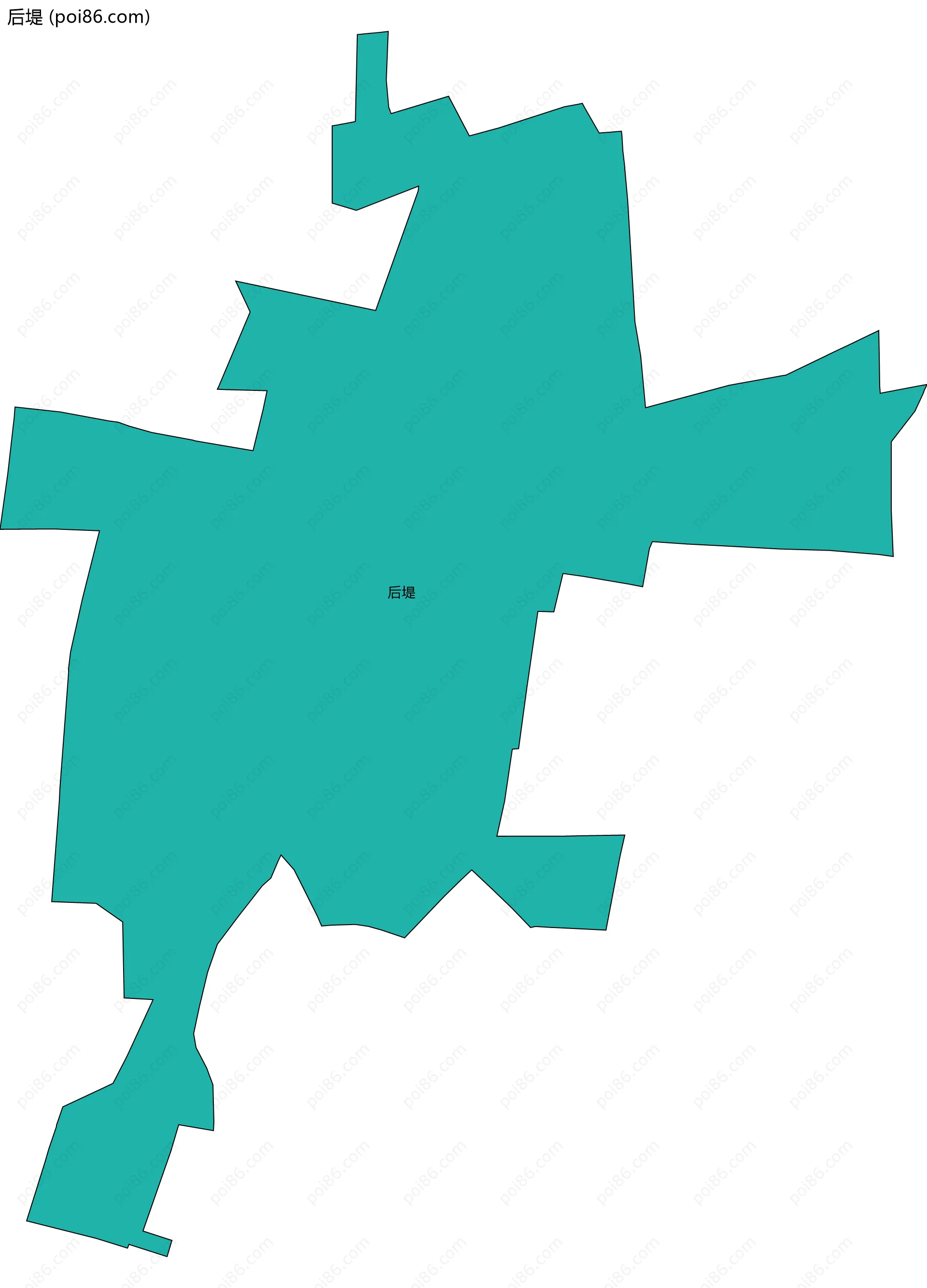 后堤边界地图