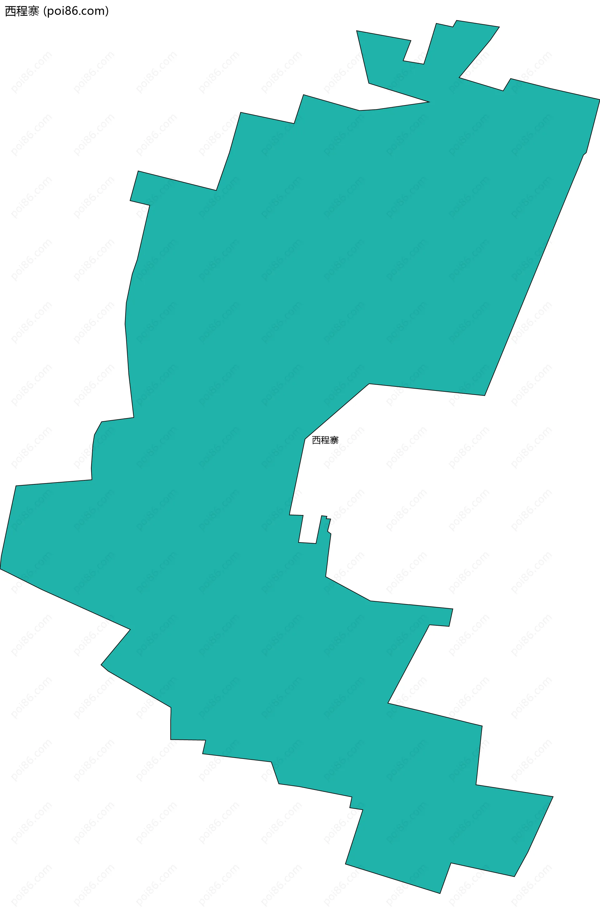 西程寨边界地图