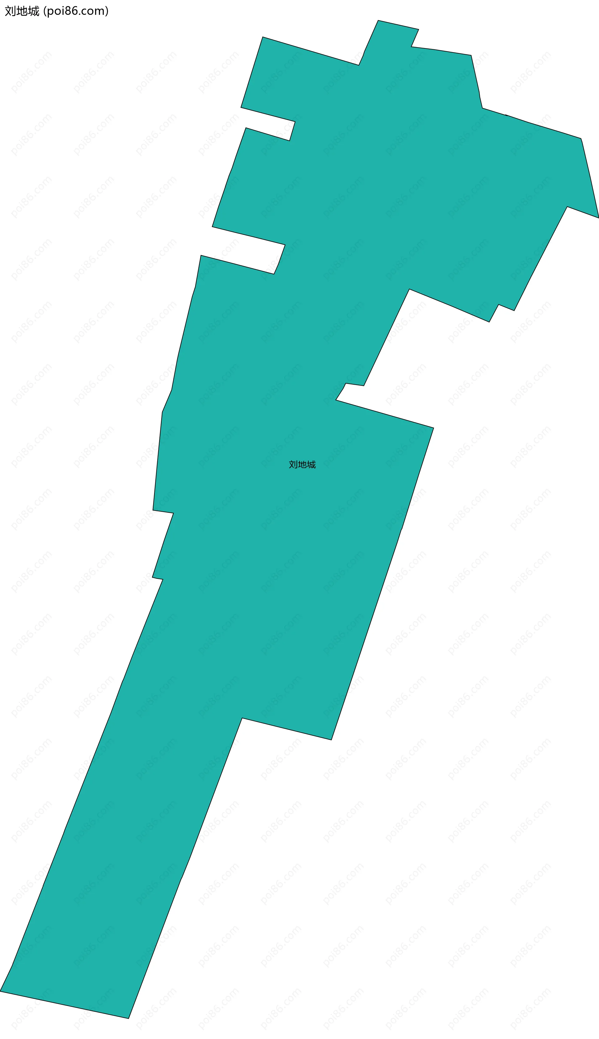 刘地城边界地图