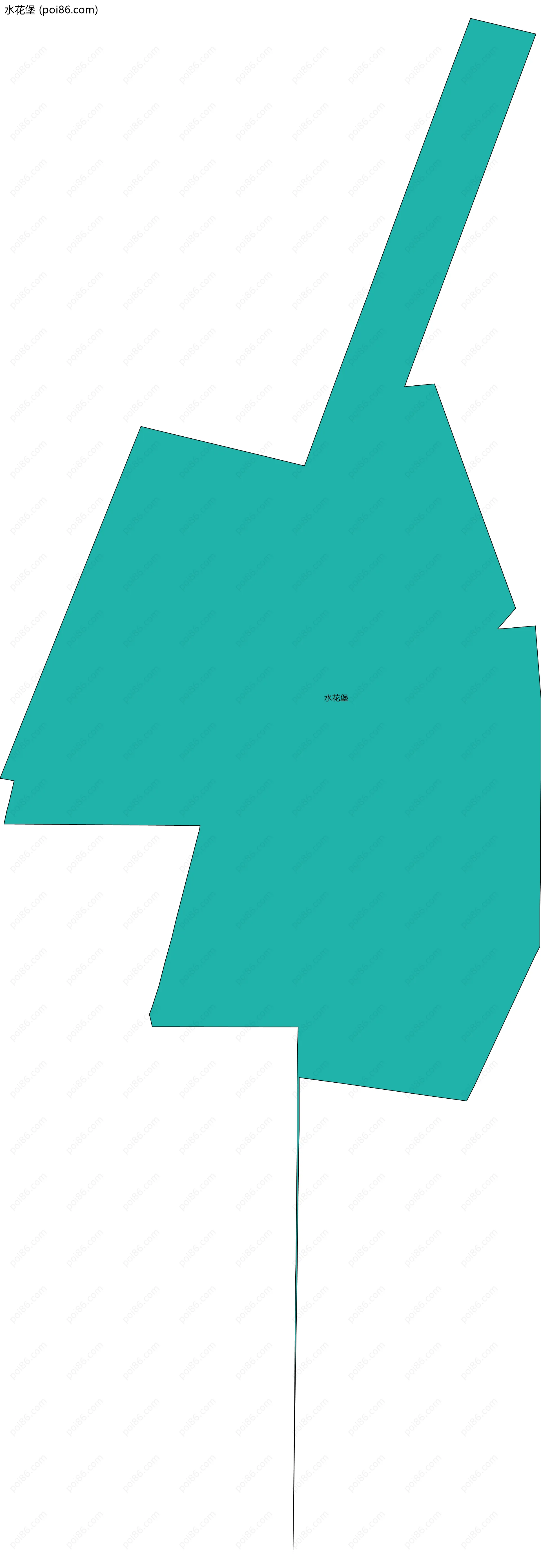 水花堡边界地图