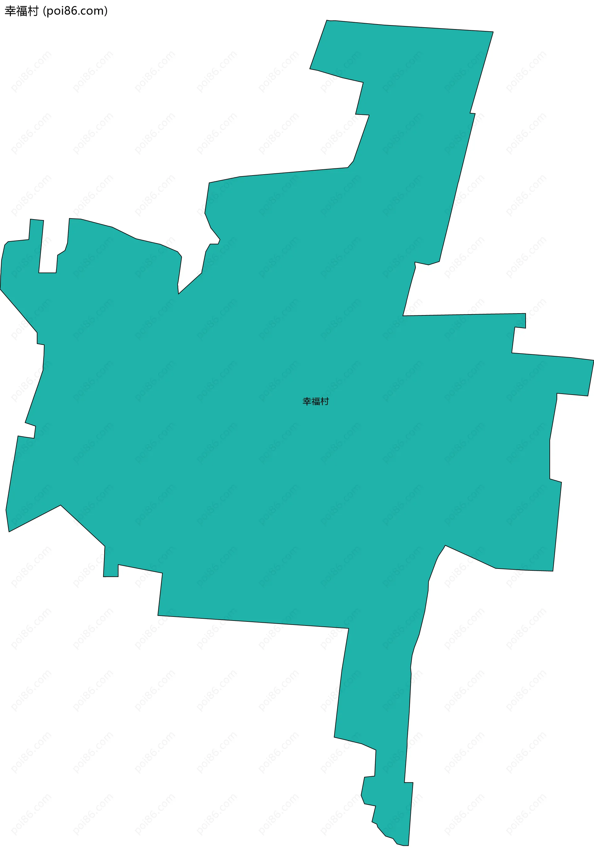 幸福村边界地图