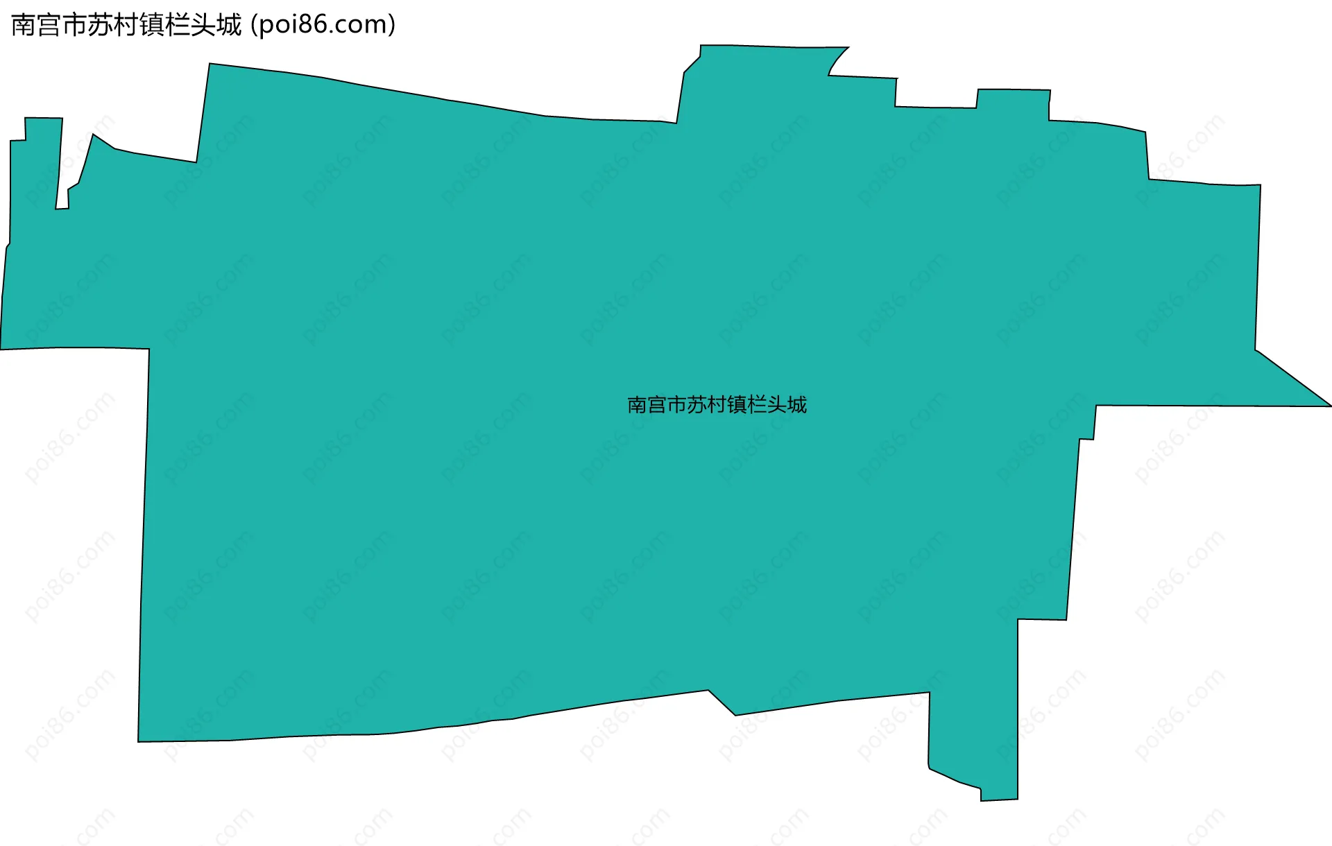 南宫市苏村镇栏头城边界地图