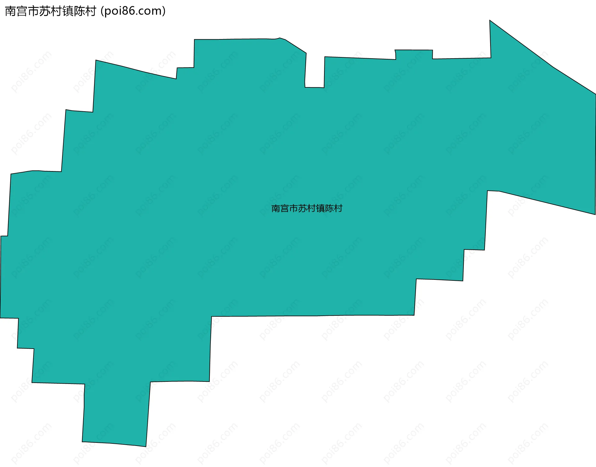 南宫市苏村镇陈村边界地图