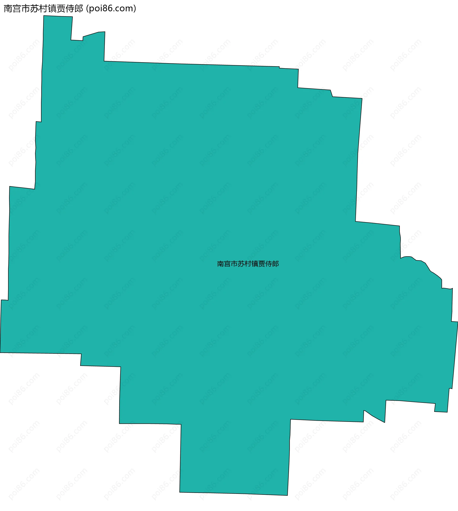 南宫市苏村镇贾侍郎边界地图