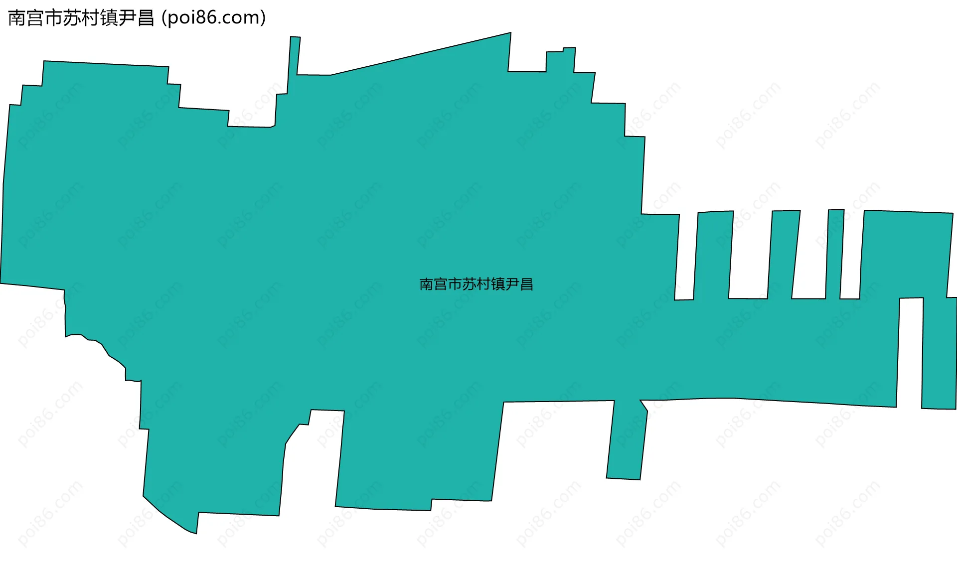 南宫市苏村镇尹昌边界地图