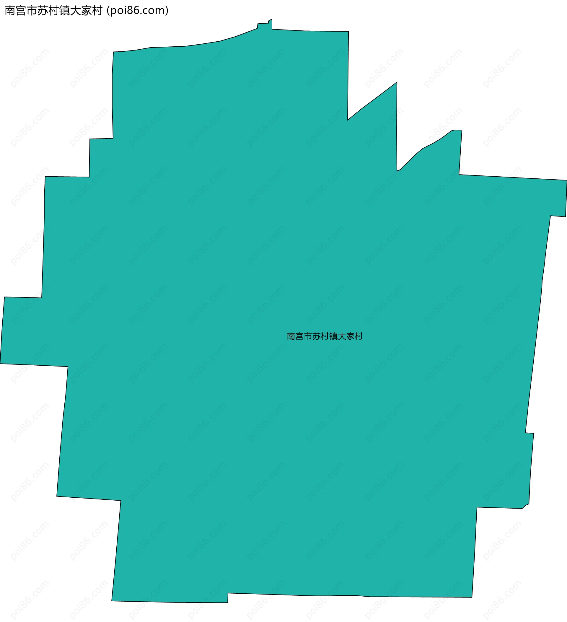 南宫市苏村镇大家村边界地图
