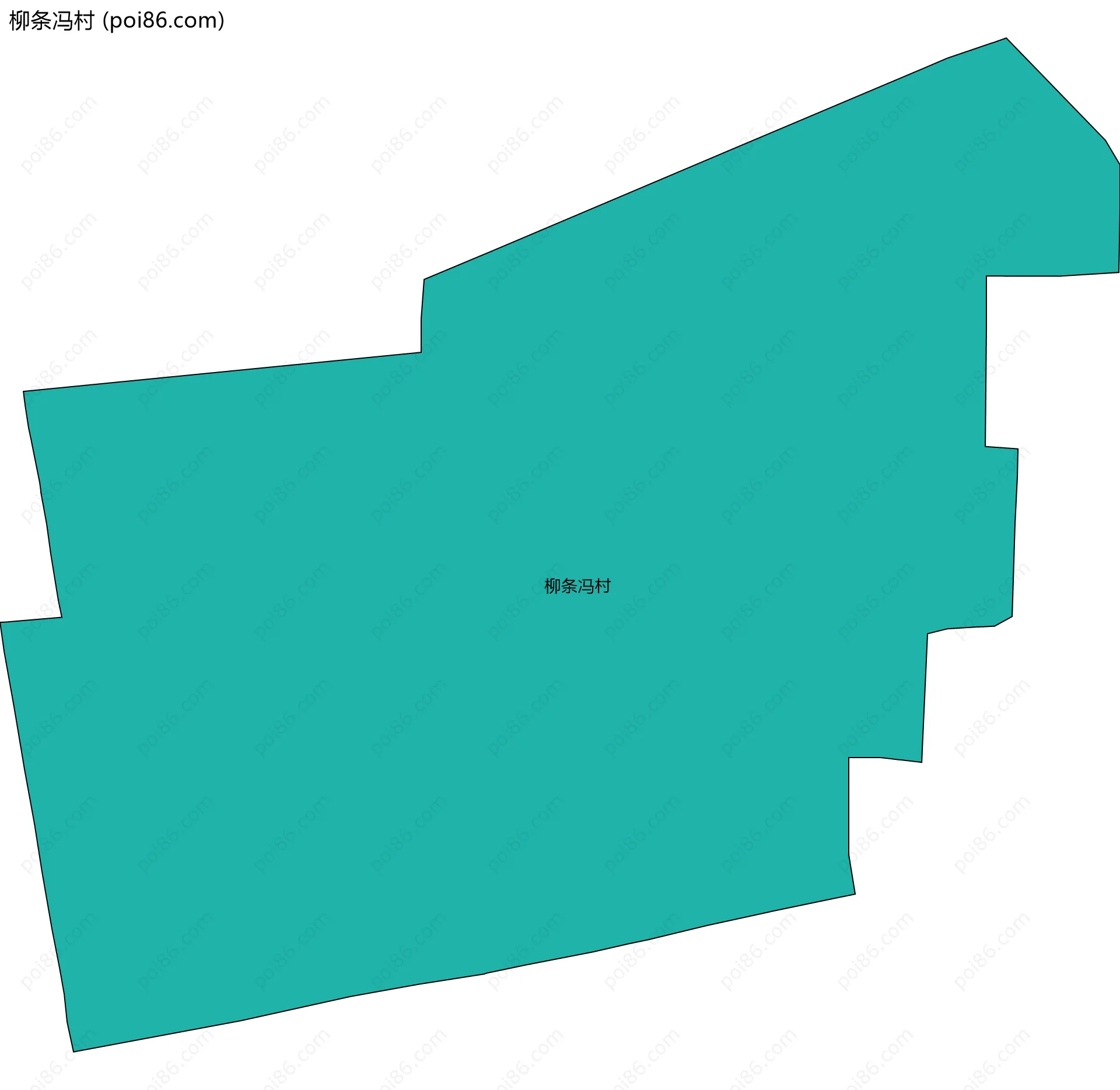 柳条冯村边界地图