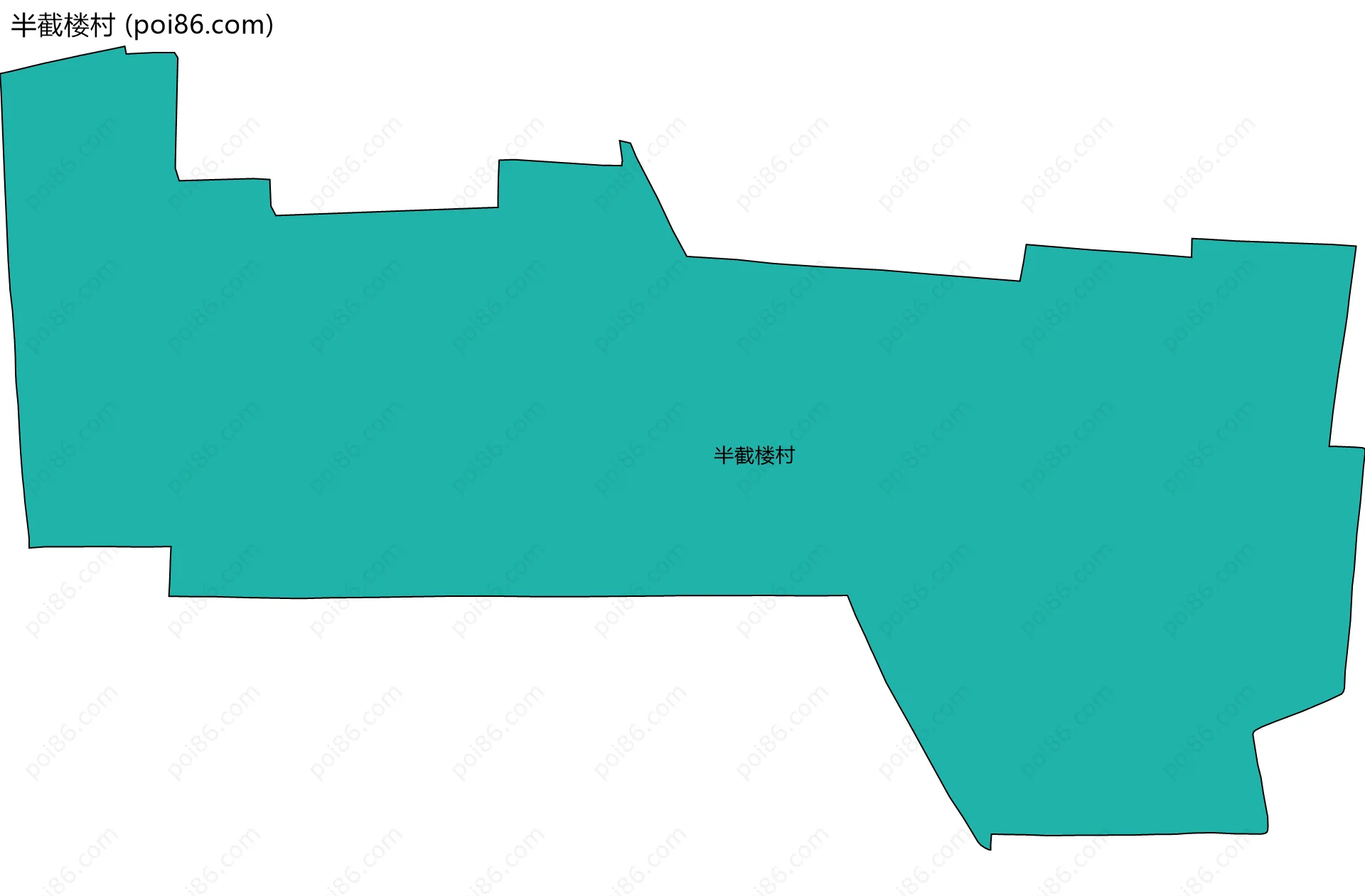 半截楼村边界地图