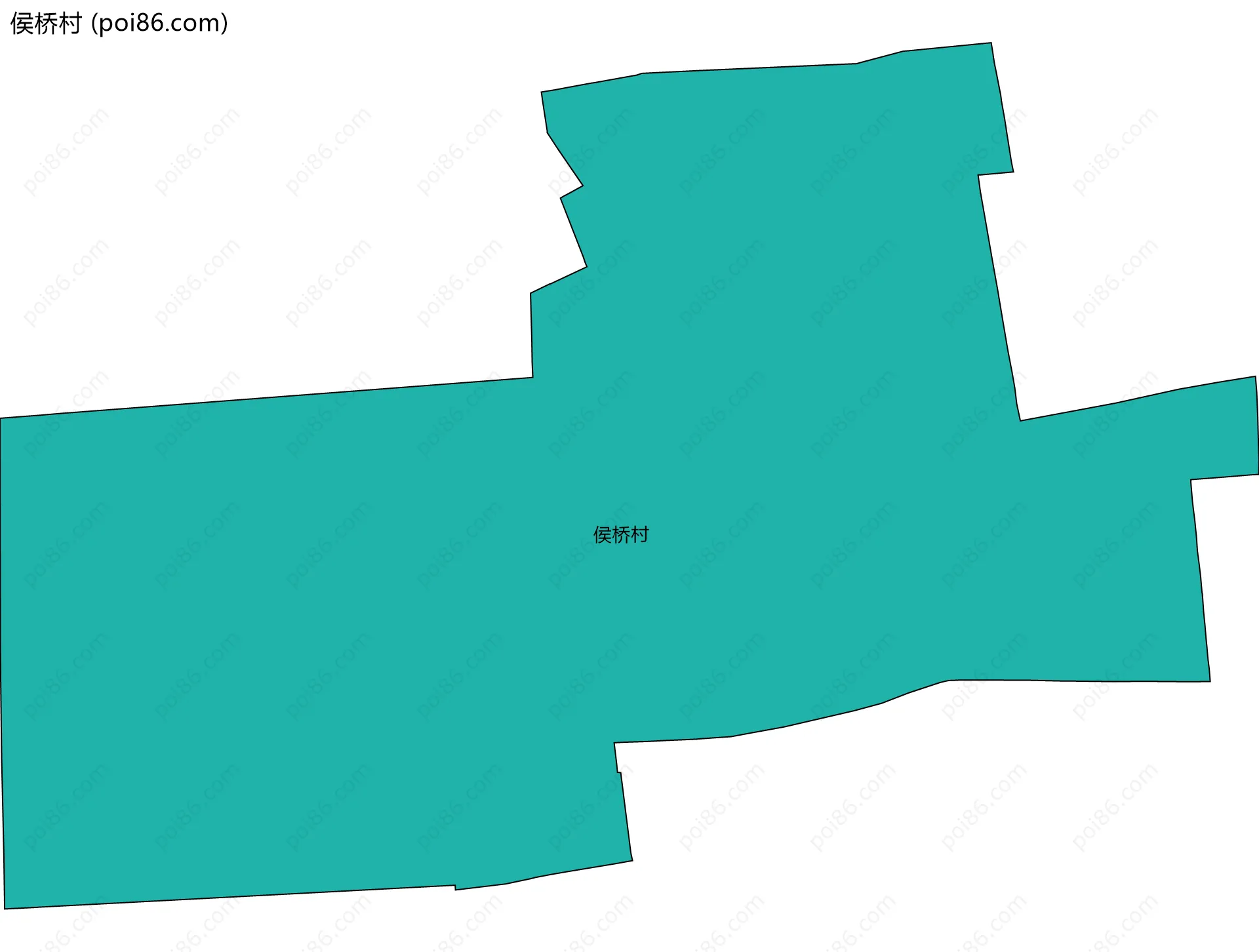 侯桥村边界地图